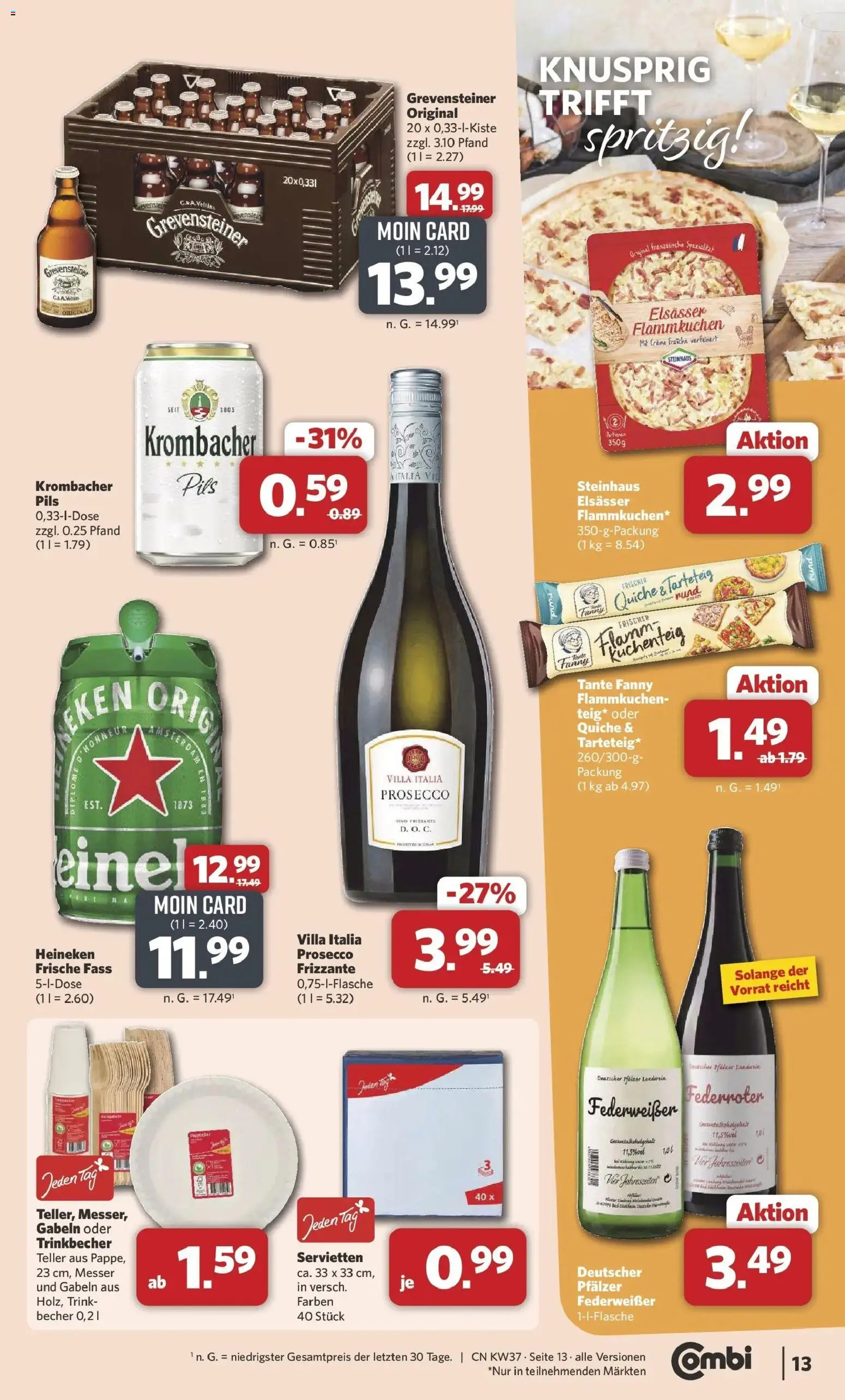 Combi Prospekt Twistringen – gültig ab 07.09.2026 | Seite: 13 | Produkte: Creme, Heineken, Prosecco, Krombacher