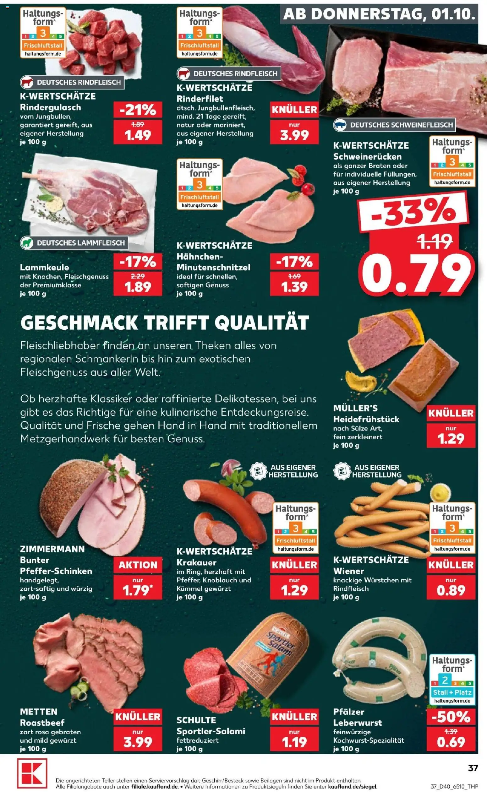 Kaufland Prospekt Köln – gültig ab 01.10.2026 | Seite: 41 | Produkte: Hahnchen, Roastbeef, Knoblauch, Schweinefleisch