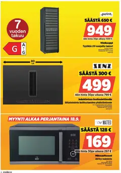 Power-mainoslehti voimassa 14/09/2026 alkaen | Sivu: 18 | Tuotteet: Induktiotaso, Mikroaaltouuni, Viinikaappi