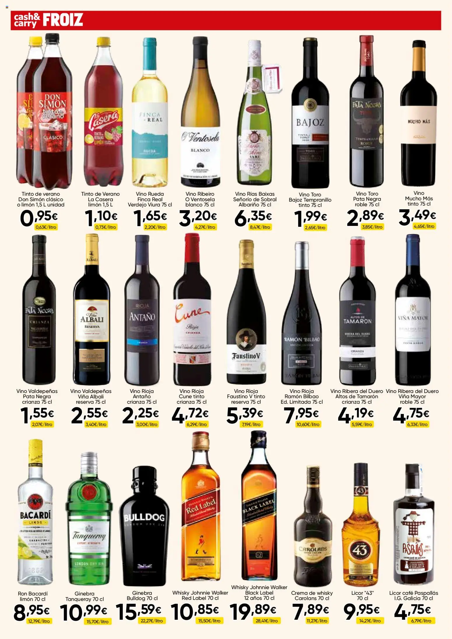 Froiz - Folleto Cash │ válido desde el 14.05.2026 | Página: 8 | Productos: Licor, Café, Ginebra, Whisky