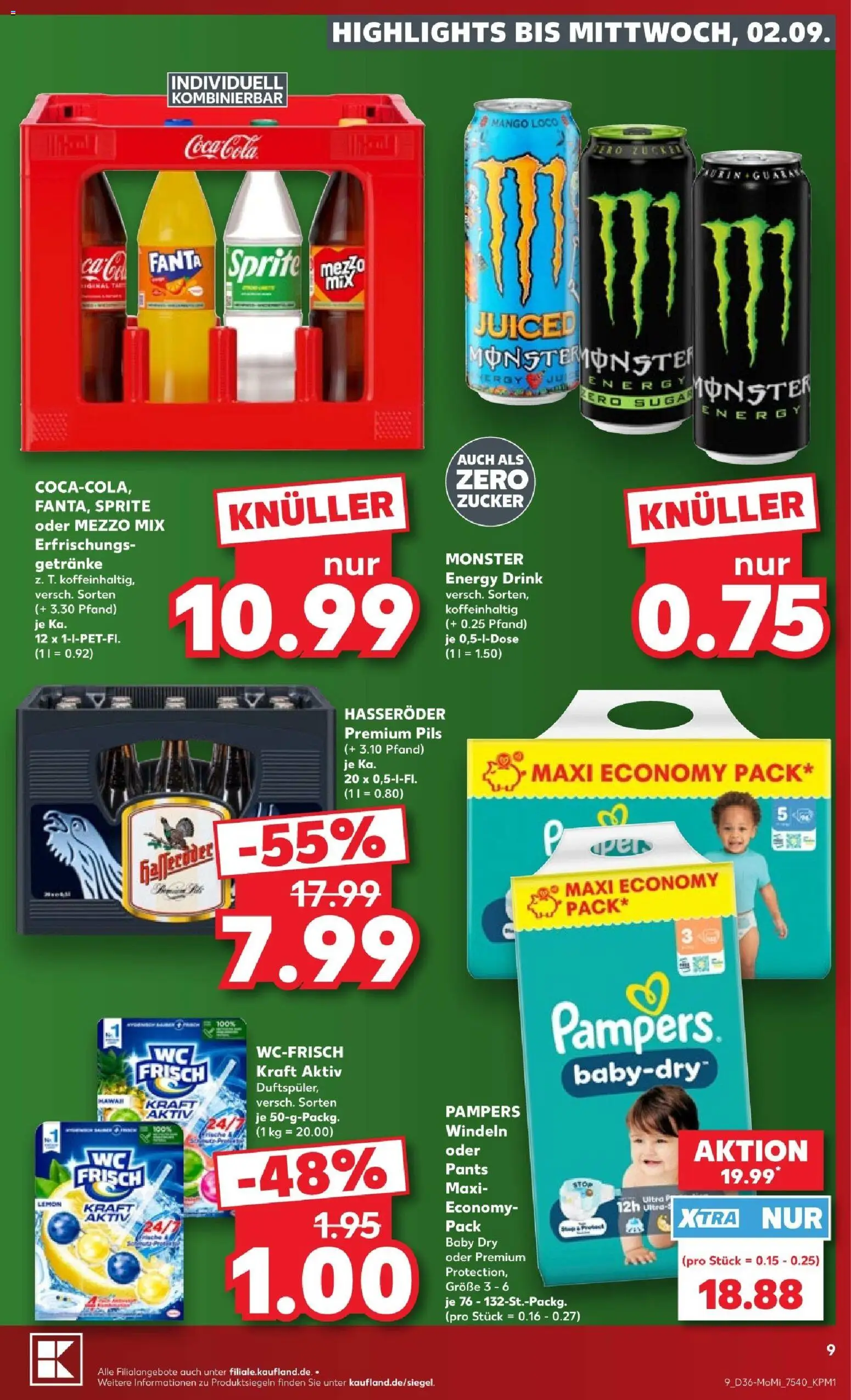 Kaufland Prospekt Jena – gültig ab 31.08.2026 | Seite: 9 | Produkte: Cola, Pils, Mango, Hasseröder
