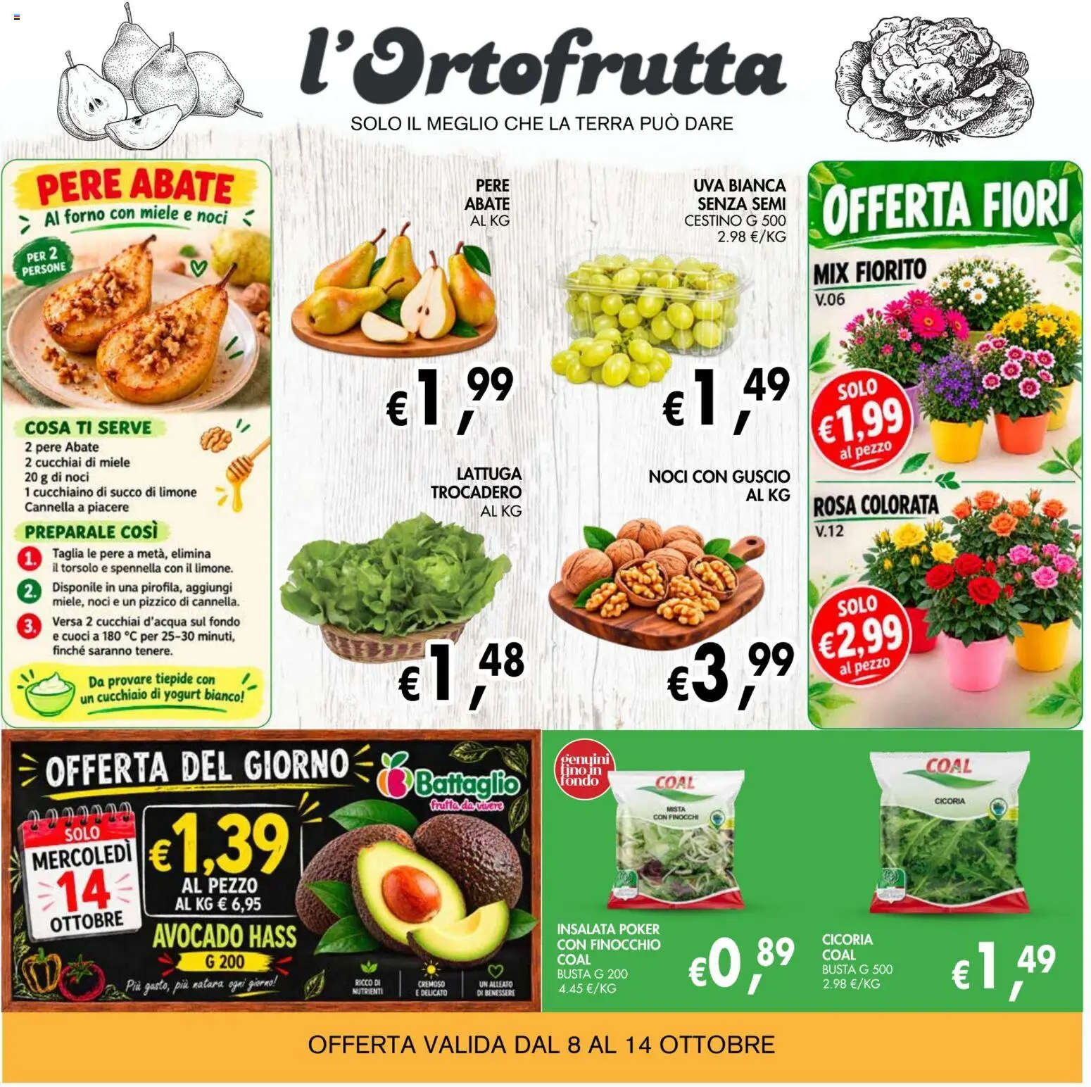 Volantino Coal del 08/10/2026 | Pagina: 6 | Prodotti: Pere, Frutta, Succo di limone, Finocchi