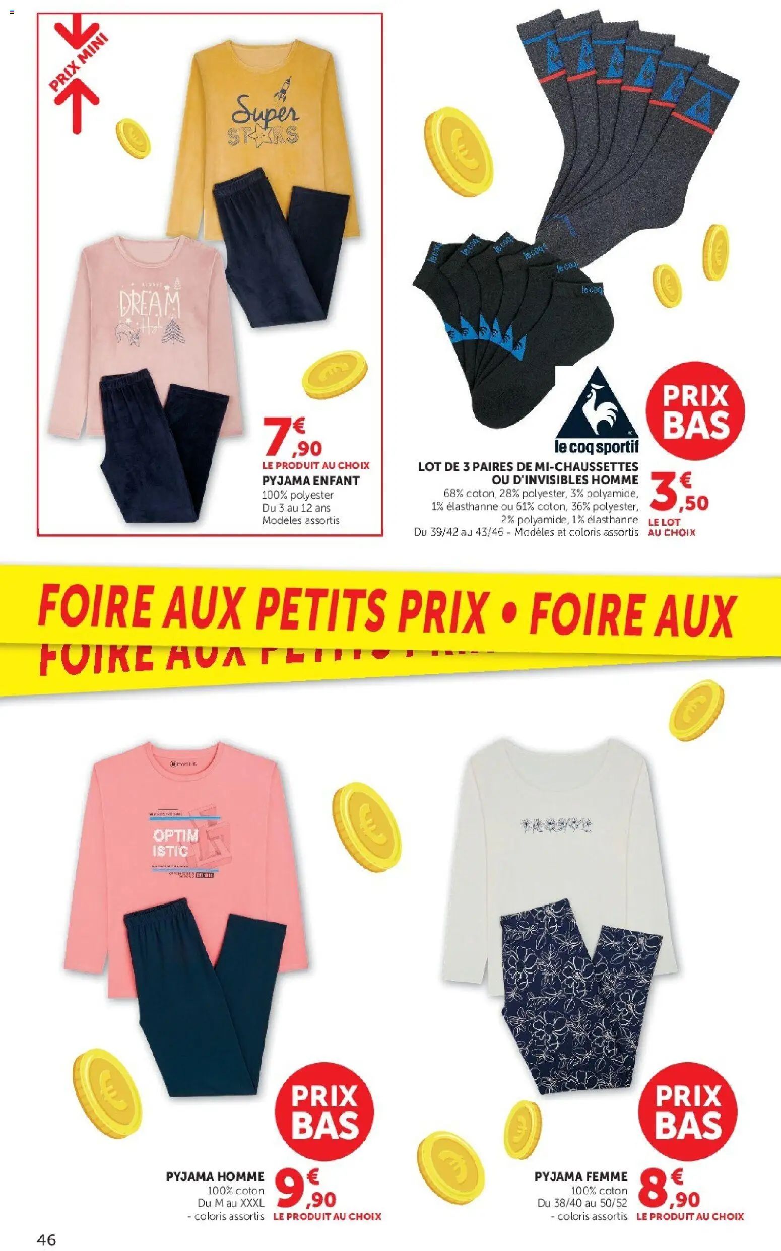 {H1} | Page: 46 | Produits: Pyjama enfant, Pyjama homme, Coq, Pyjama