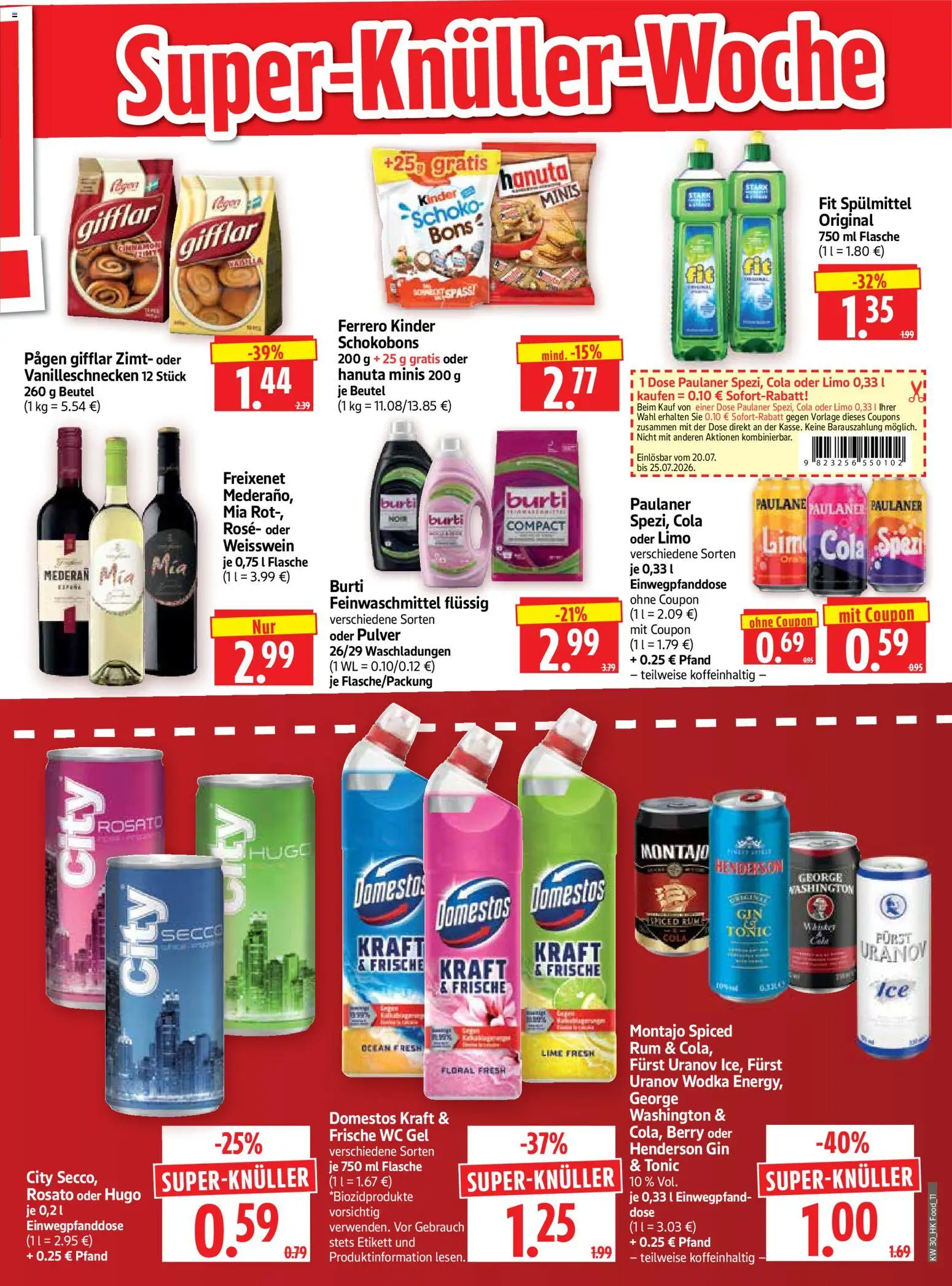 HERKULES Prospekt – gültig ab 20.07.2026 | Seite: 11 | Produkte: Cola, Rum, Gin, Wodka