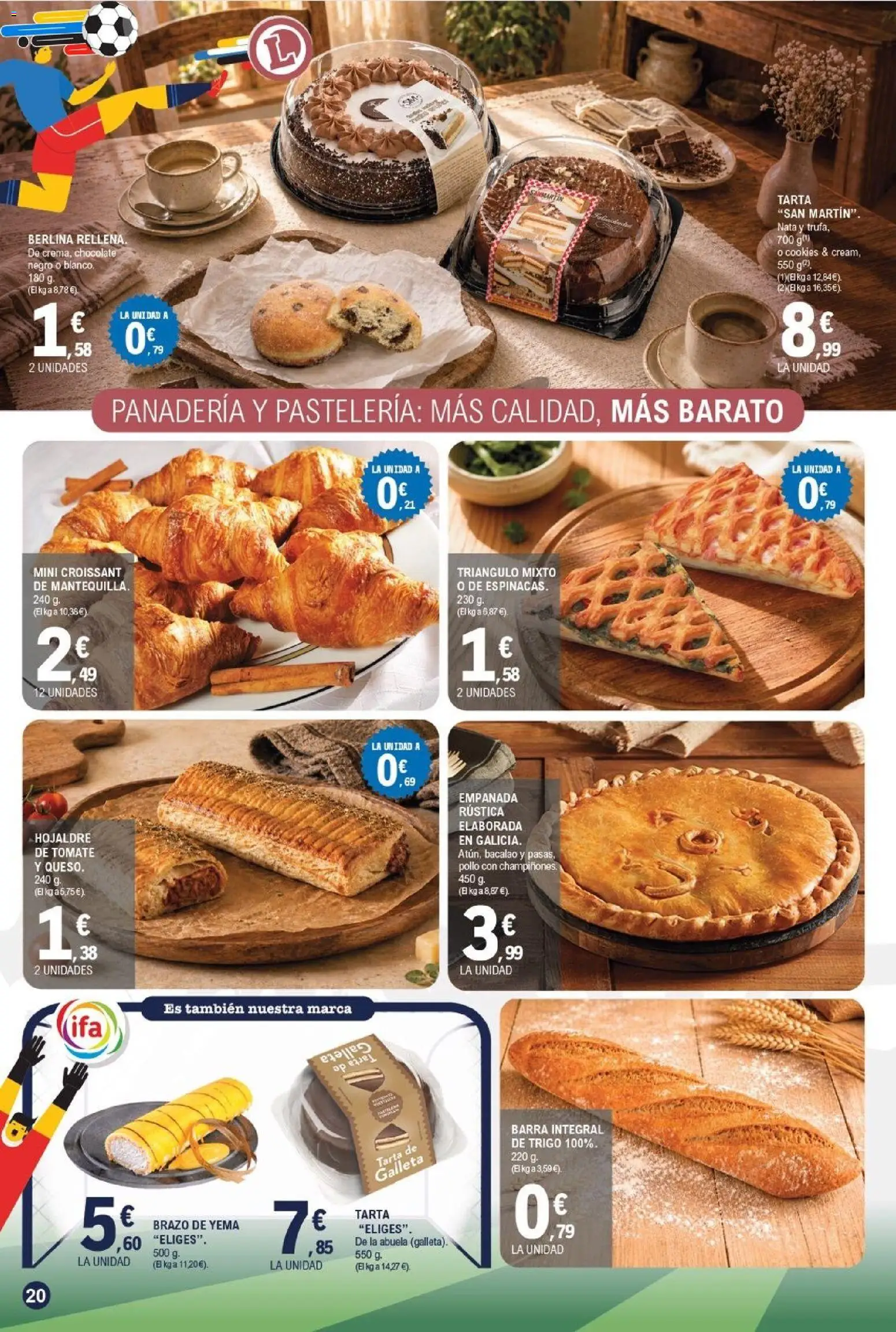 E.Leclerc folleto Gool │ válido desde el 03.06.2026 | Página: 20 | Productos: Chocolate, Croissant, Panadería, Συσκευή ροής