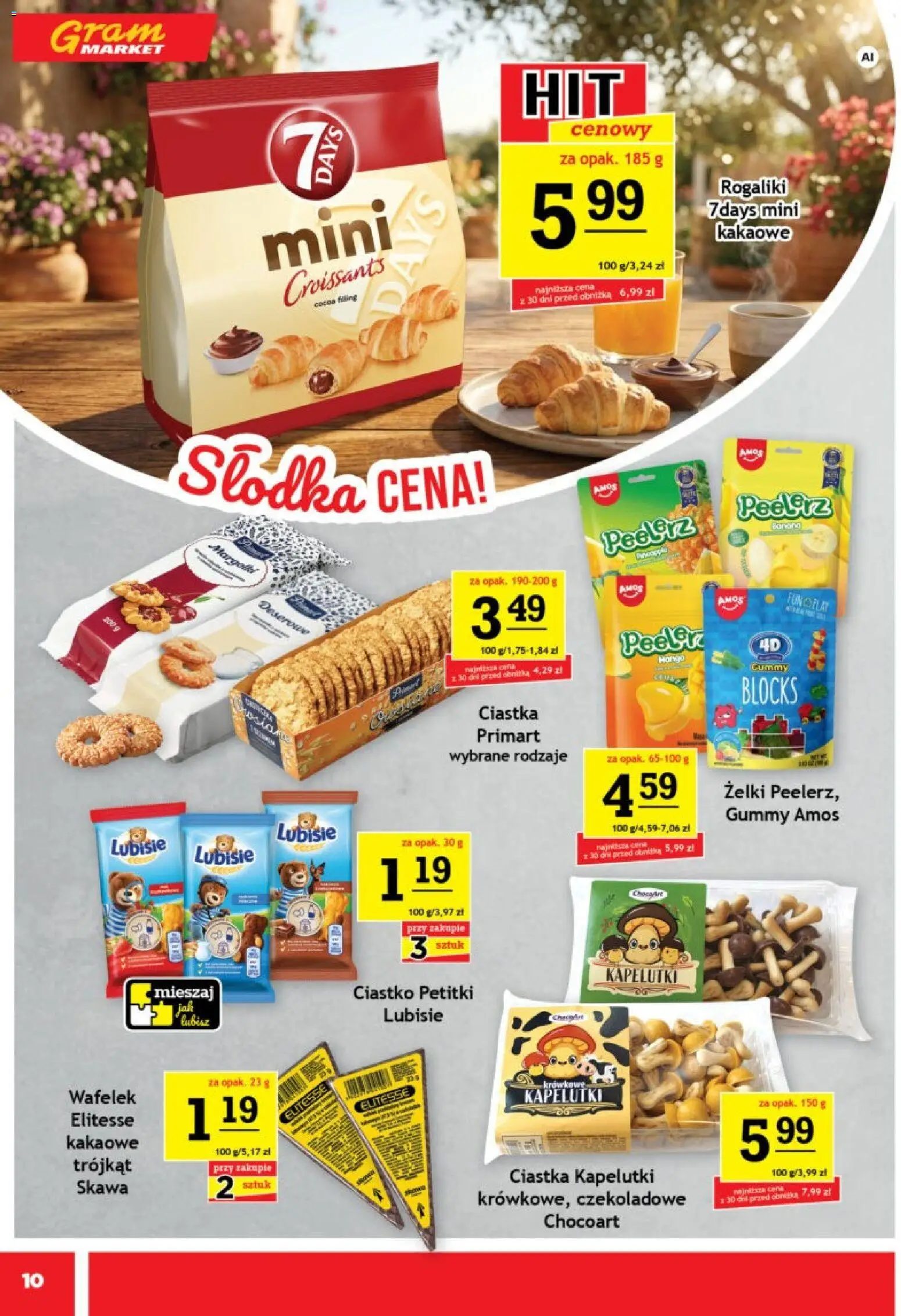 Gram Market gazetka od 19.08.2026 | Strona: 10 | Produkty: Wafelek, 7days, Żelki, Ciastka