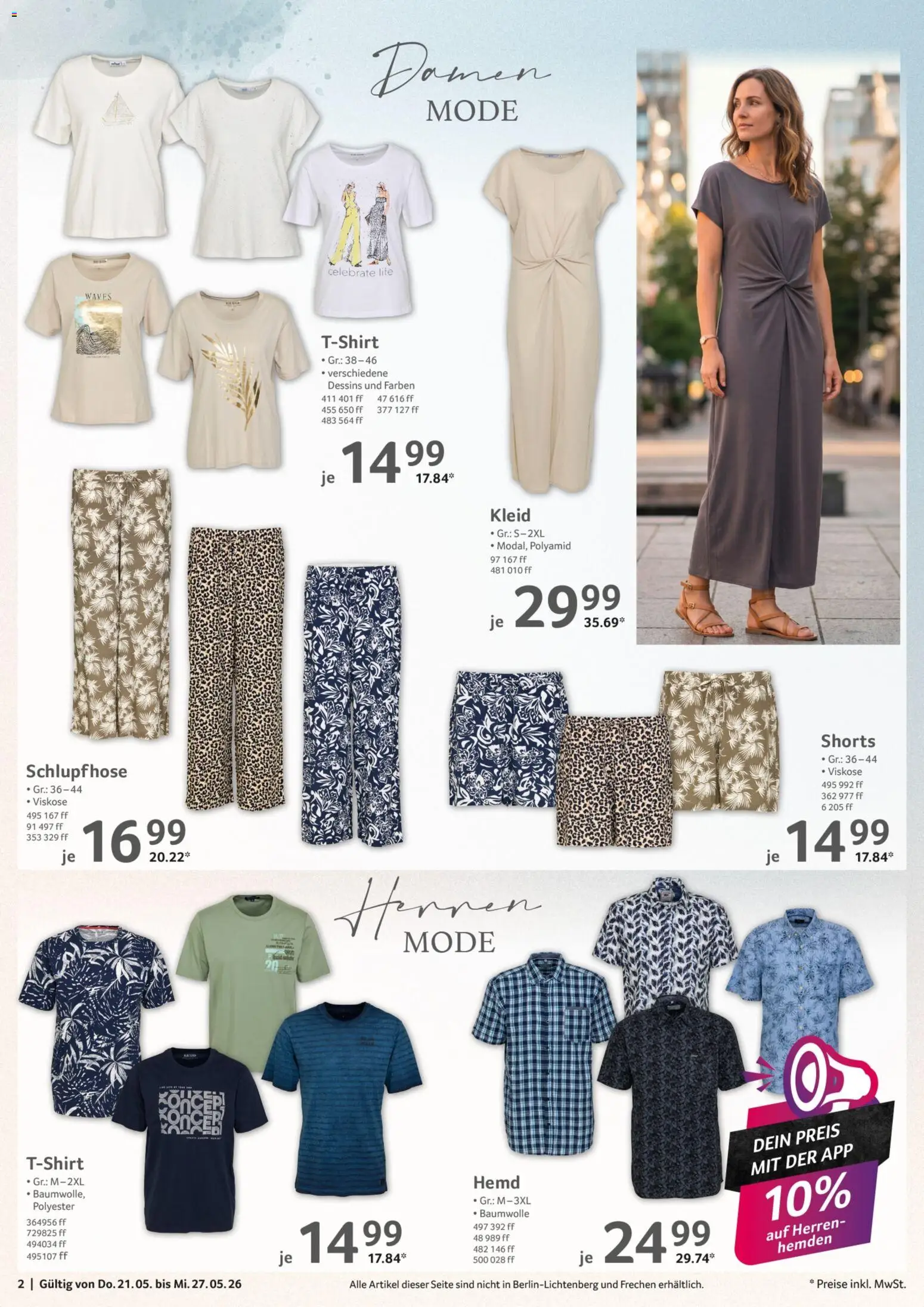 Selgros Non Food – gültig ab 21.05.2026 | Seite: 2 | Produkte: Hemd, Kleid