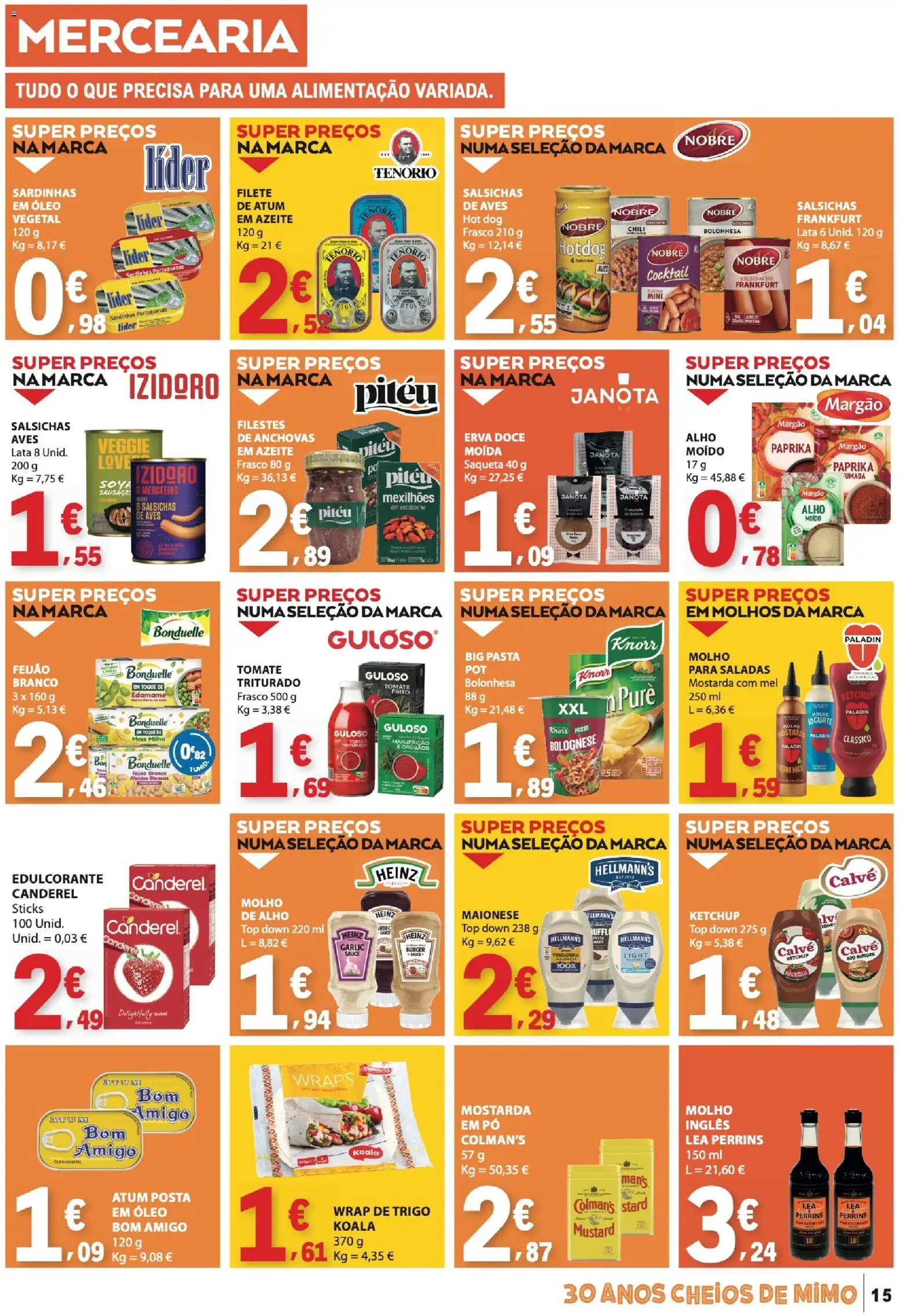E.Leclerc folheto │ válido de 27/08/2026 | Página: 15 | Produtos: Pó, Mostarda, Saladas, Ketchup