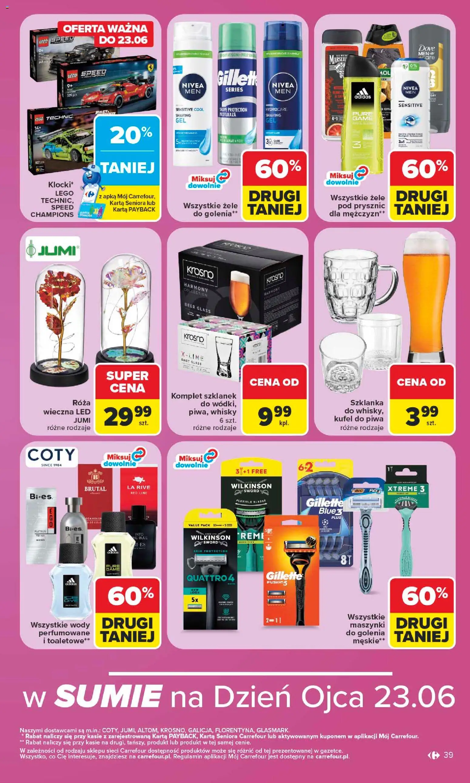 Carrefour gazetka od 15.06.2026 | Strona: 41 | Produkty: Szklanka, Karta, Lego, Whisky