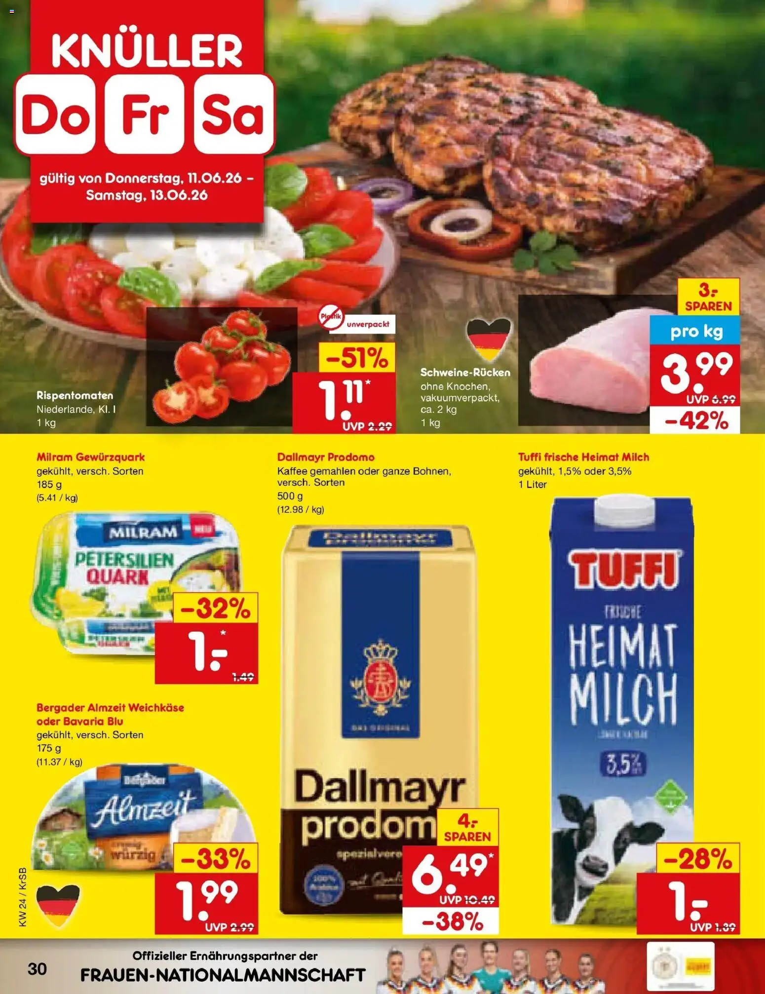 Netto Marken-Discount Prospekt Jüchen – gültig ab 08.06.2026 | Seite: 46 | Produkte: Quark, Kaffee, Milram, Dallmayr prodomo