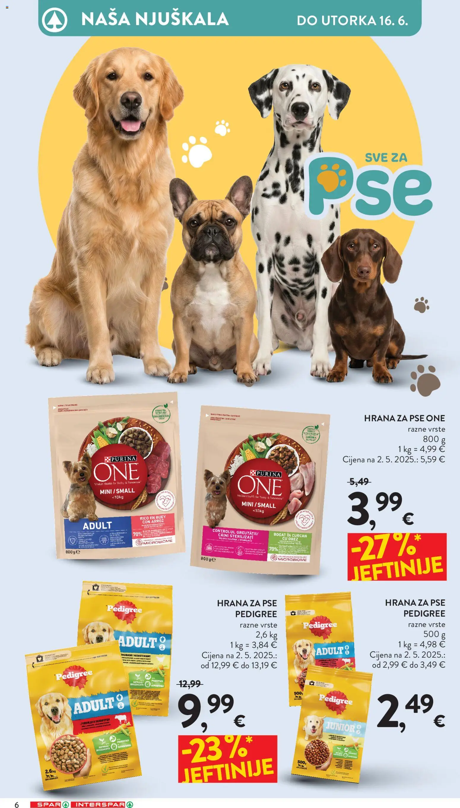 Interspar katalog | vrijedi od 03.06.2026 | Stranica: 6 | Proizvodi: Hrana za pse