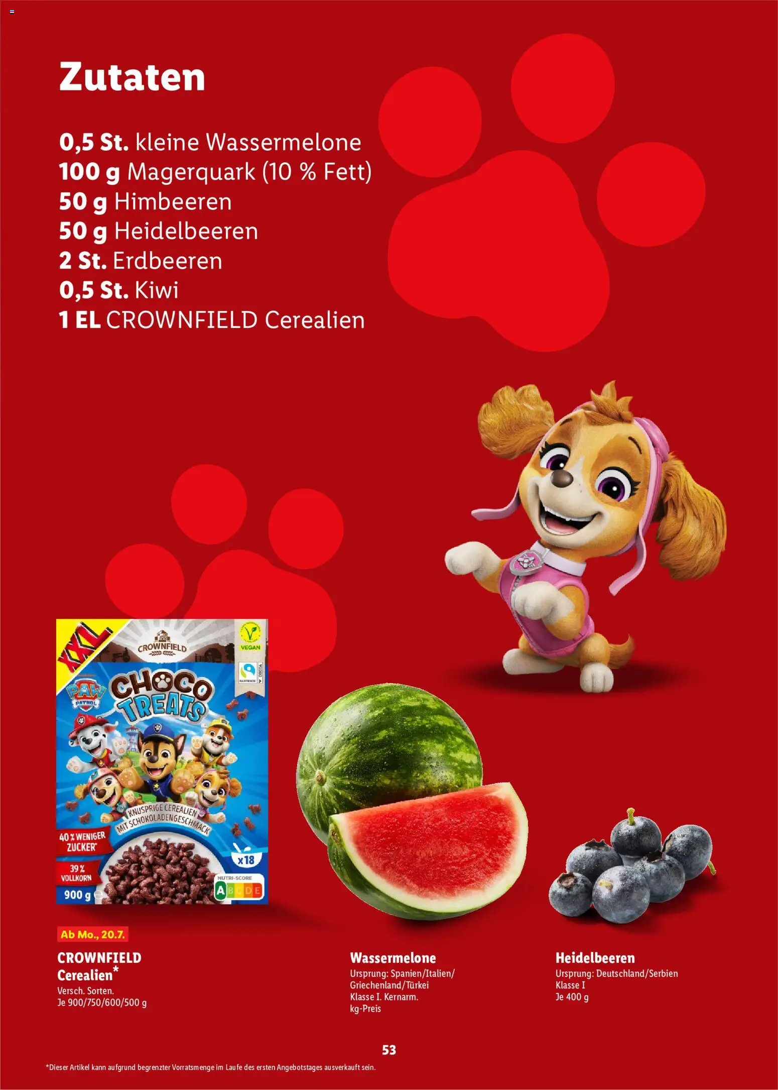Lidl Německo leták - Paw Patrol od 20.07.2026 | Strana: 53 | Produkty: Kiwi