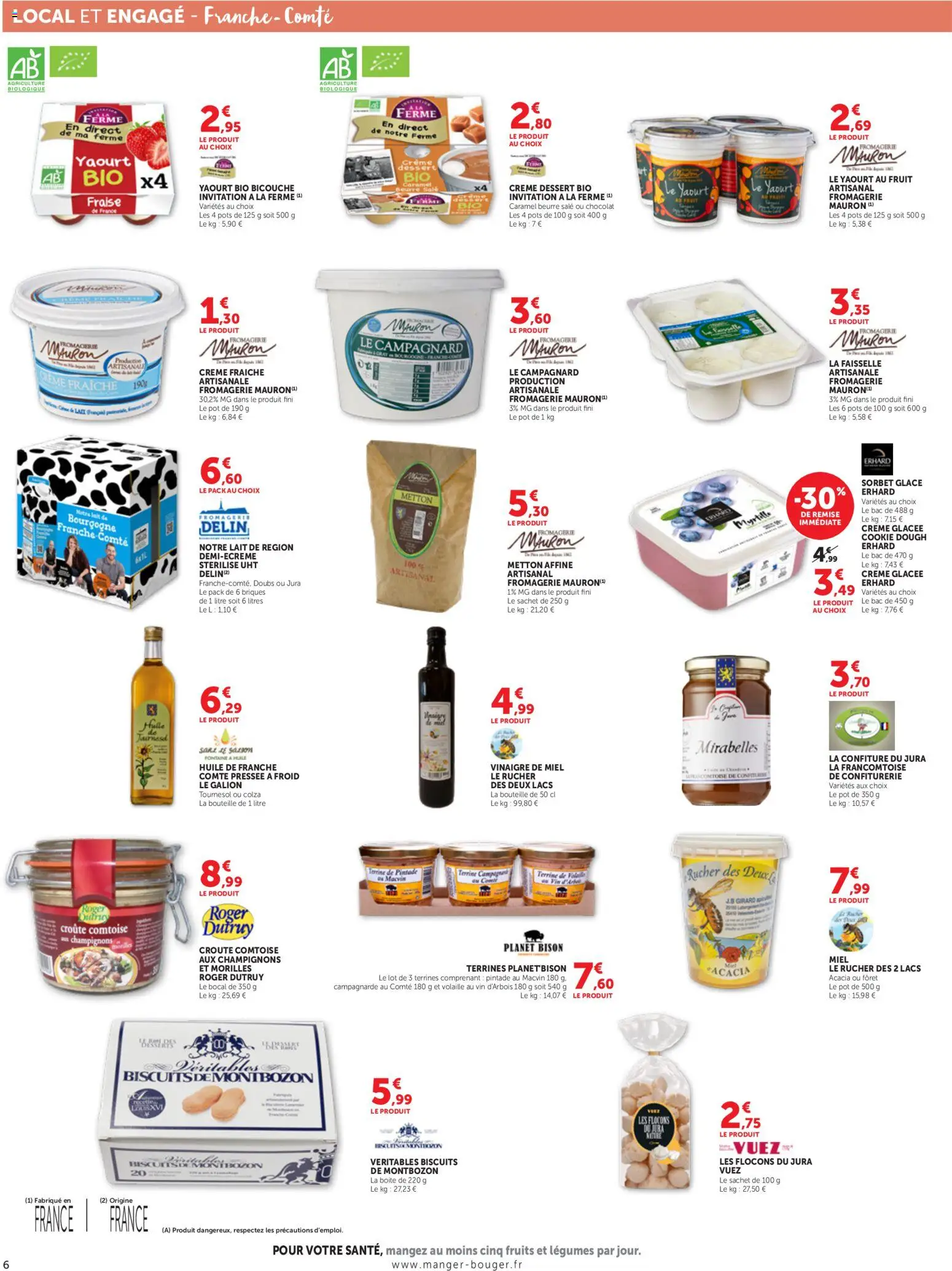 {H1} | Page: 6 | Produits: Fraise, Briques, Vinaigre, Crème fraiche