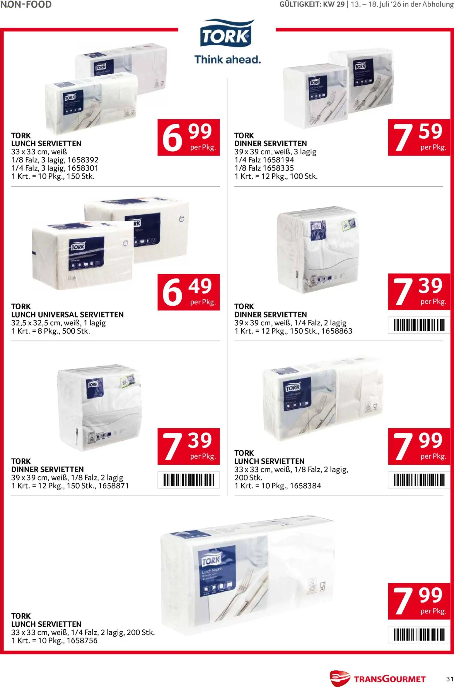 Transgourmet Flugblatt gültig ab 13.07.2026 | Seite: 31