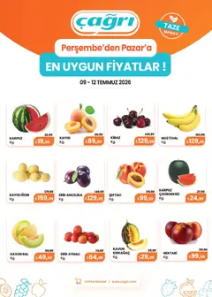 09 Temmuz 2026 tarihinden itibaren geçerli olan Çağrı Market kataloğu önizlemesi