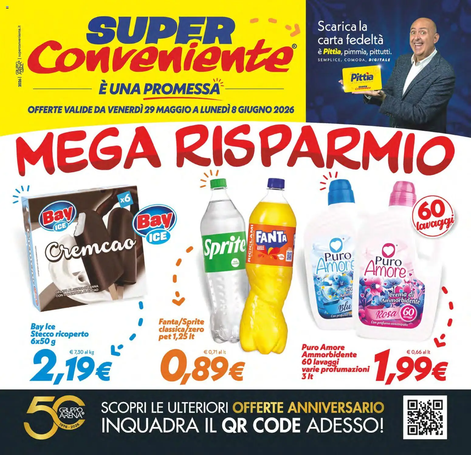 Volantino SuperConveniente del 29.05.2026 | Pagina: 1 | Prodotti: Crema, Ammorbidente, Cacao, Profumo