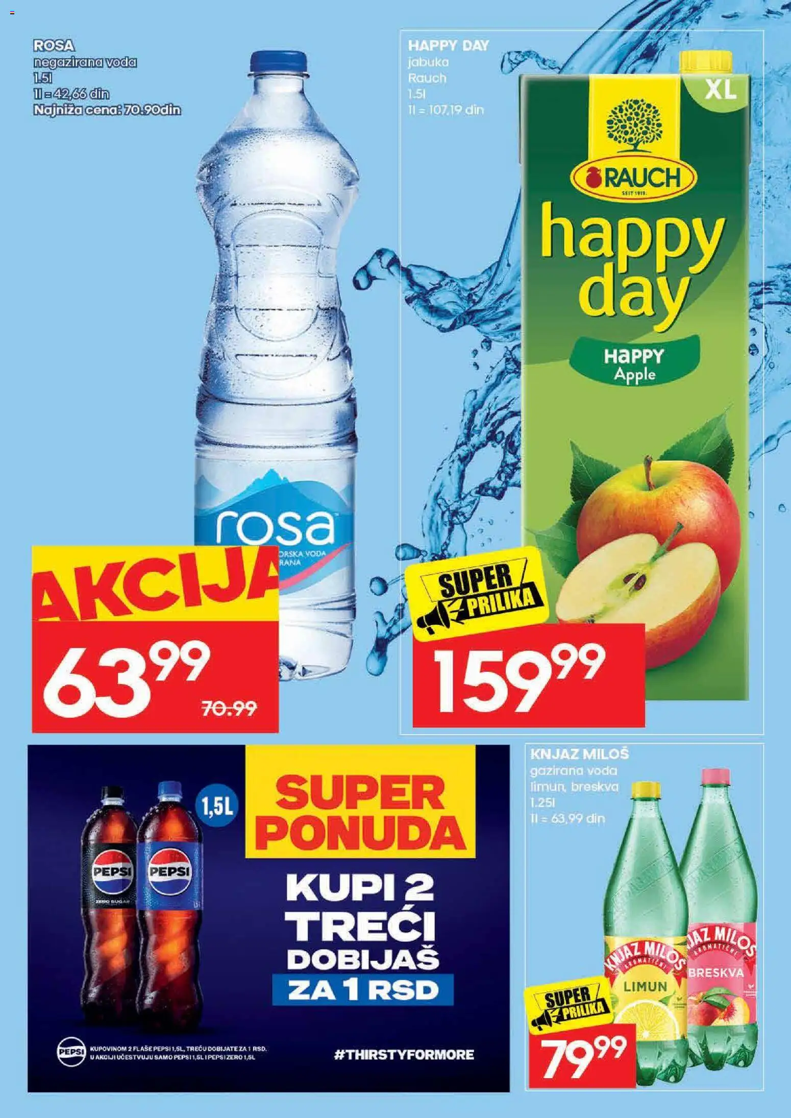 Mercator katalog - važi od 25.06.2026 | Strana: 24 | Proizvode: Negazirana voda, Limun, Breskva, Pepsi