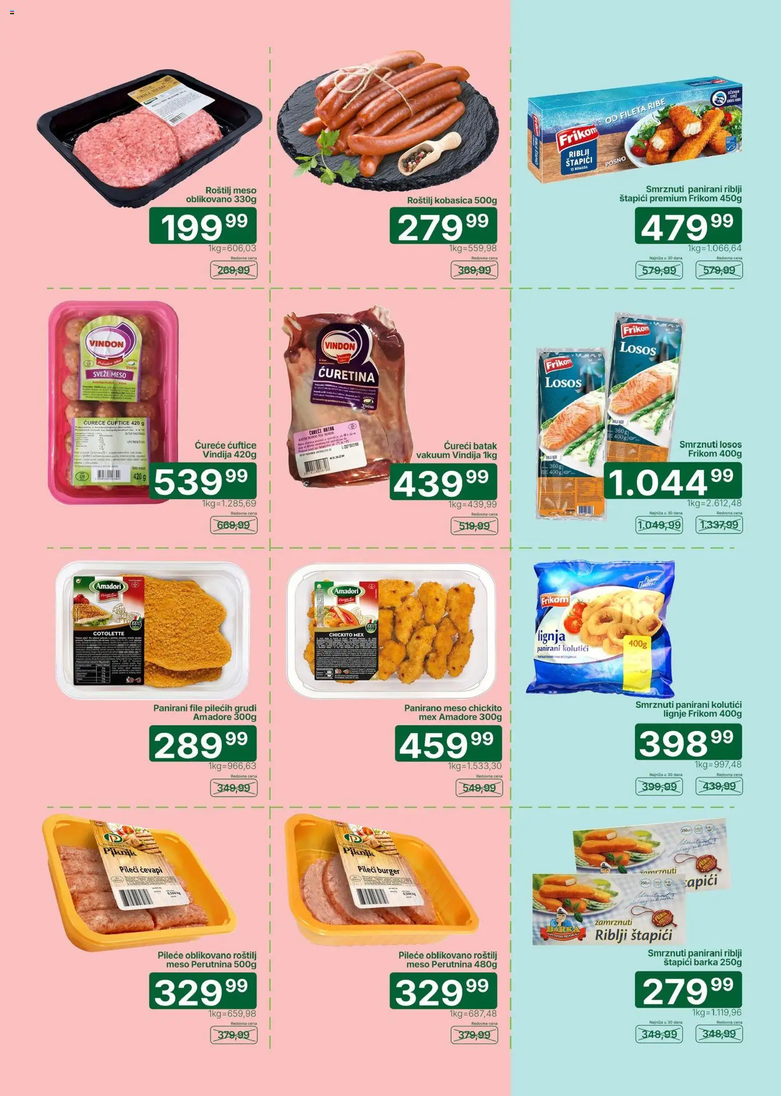 Univerexport katalog - važi od 08.06.2026 | Strana: 3 | Proizvode: Burger, Losos, Kobasica, Roštilj