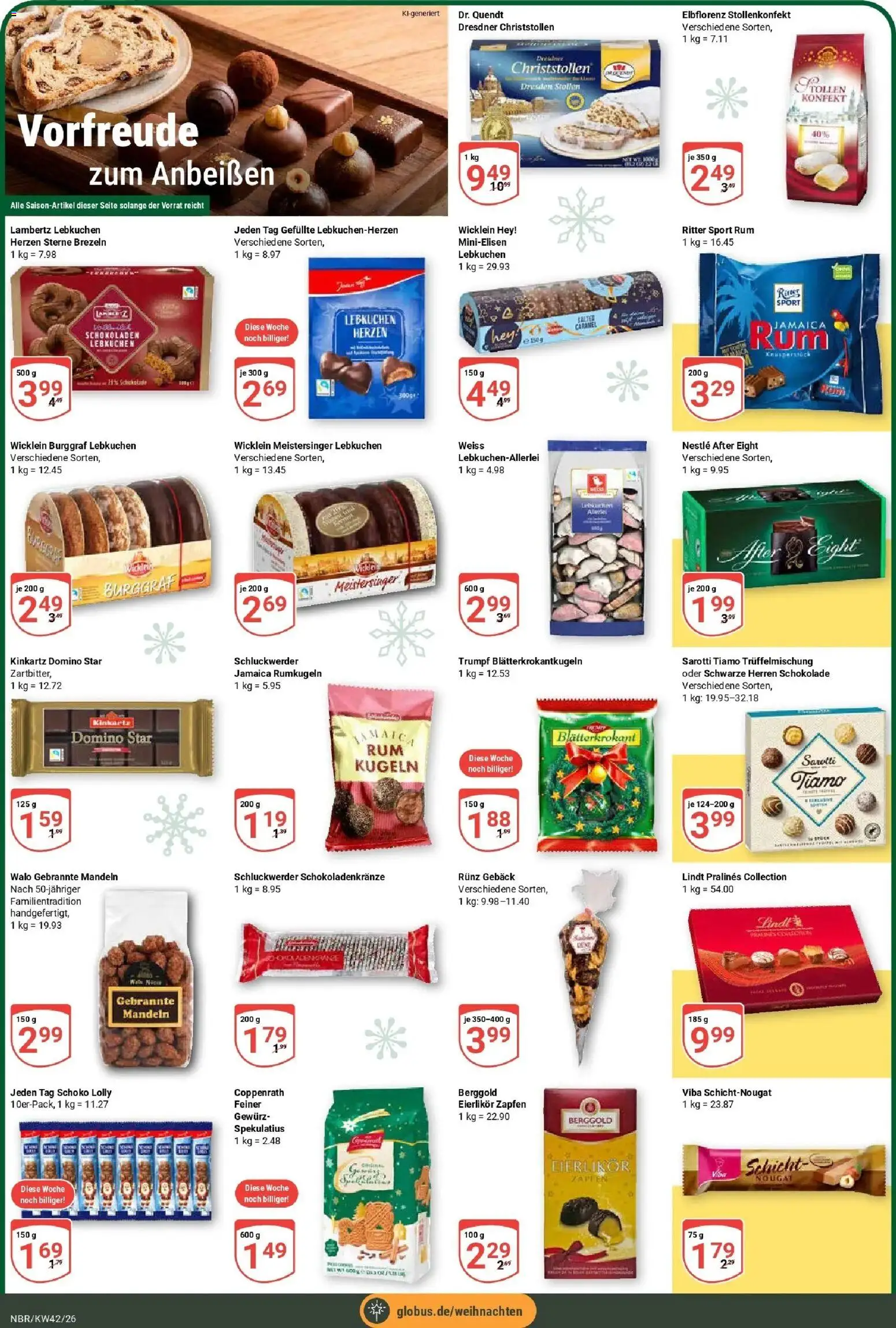 Globus Prospekt Neubrandenburg (ab 12.10.2026) » Angebote online | Seite: 5 | Produkte: Schokolade, Ritter sport, Mandeln, Lindt