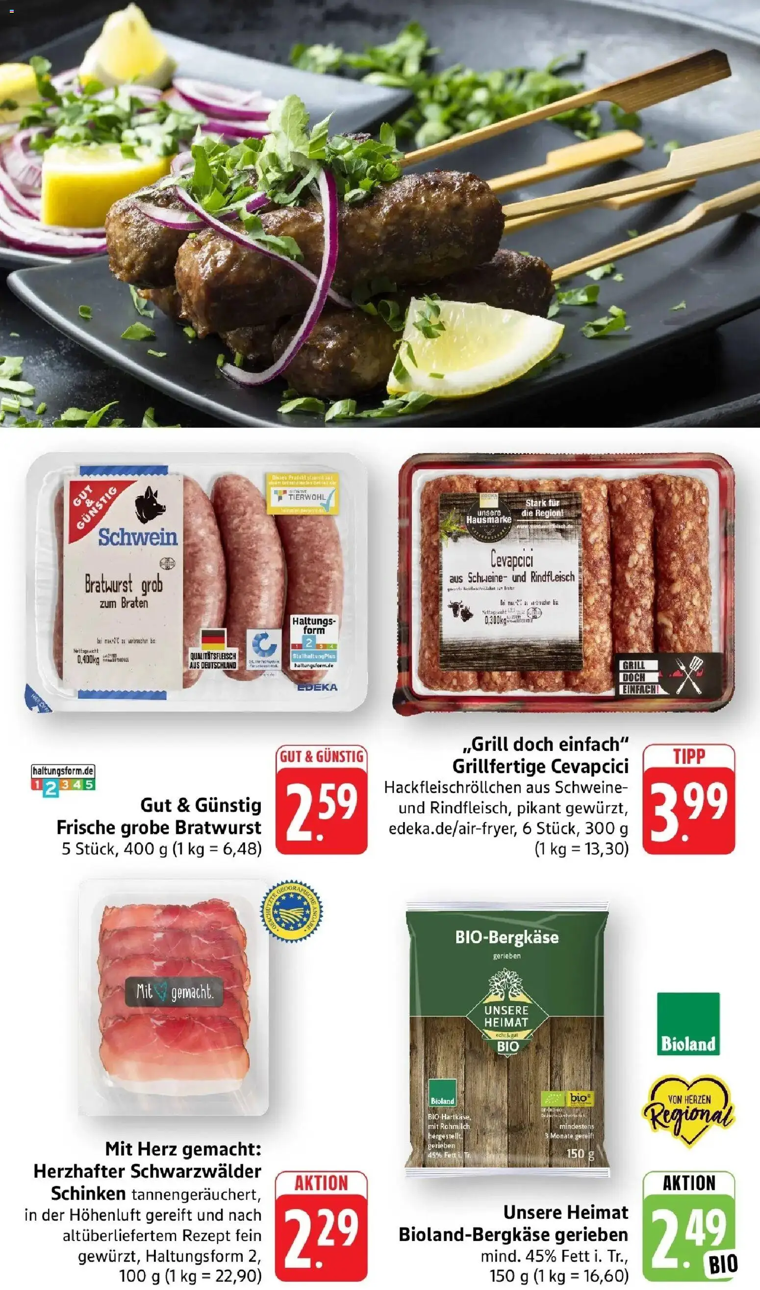 nah & gut Prospekt Neuhofen – gültig ab 17.05.2026 | Seite: 3 | Produkte: Grill, Bratwurst, Cevapcici, Rindfleisch