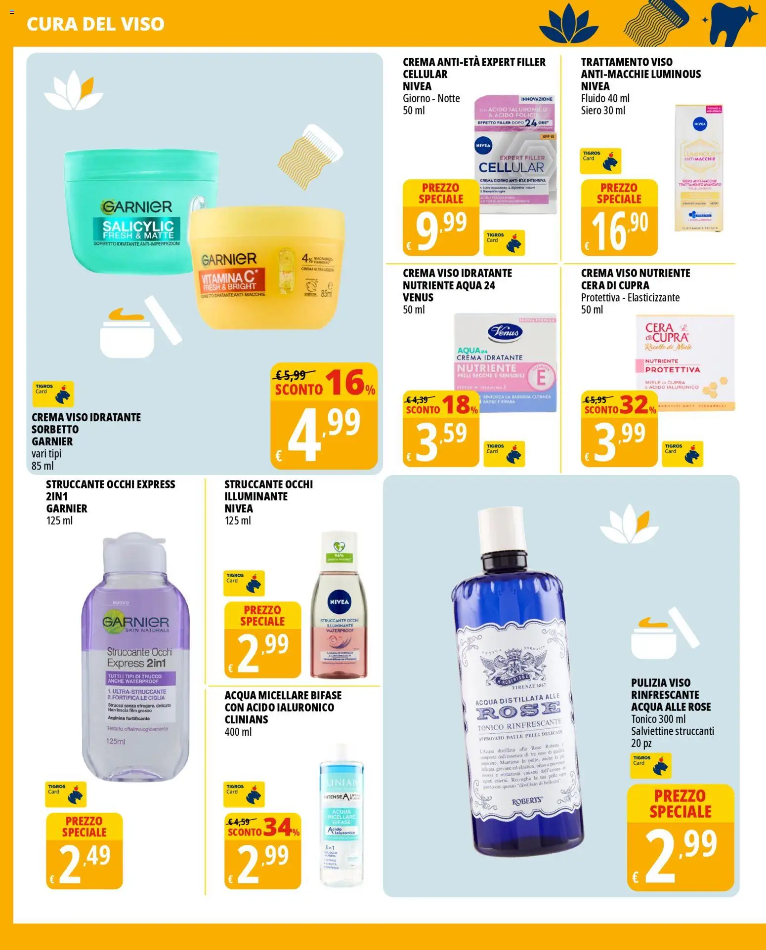 Volantino Tigros del 06.05.2026 | Pagina: 5 | Prodotti: Crema, Crema viso, Sorbetto, Acqua