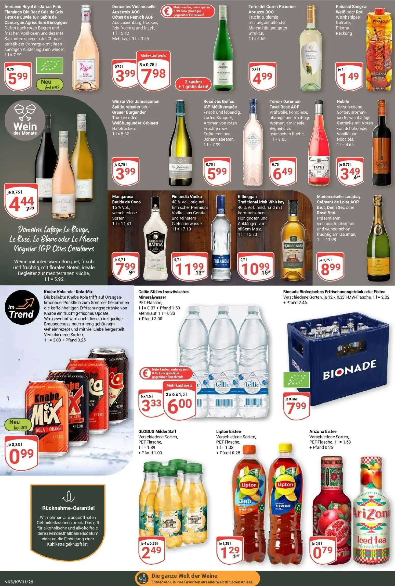 Globus Prospekt Neunkirchen – gültig ab 27.07.2026 | Seite: 16 | Produkte: Zitrone, Saft, Wein, Erdbeeren