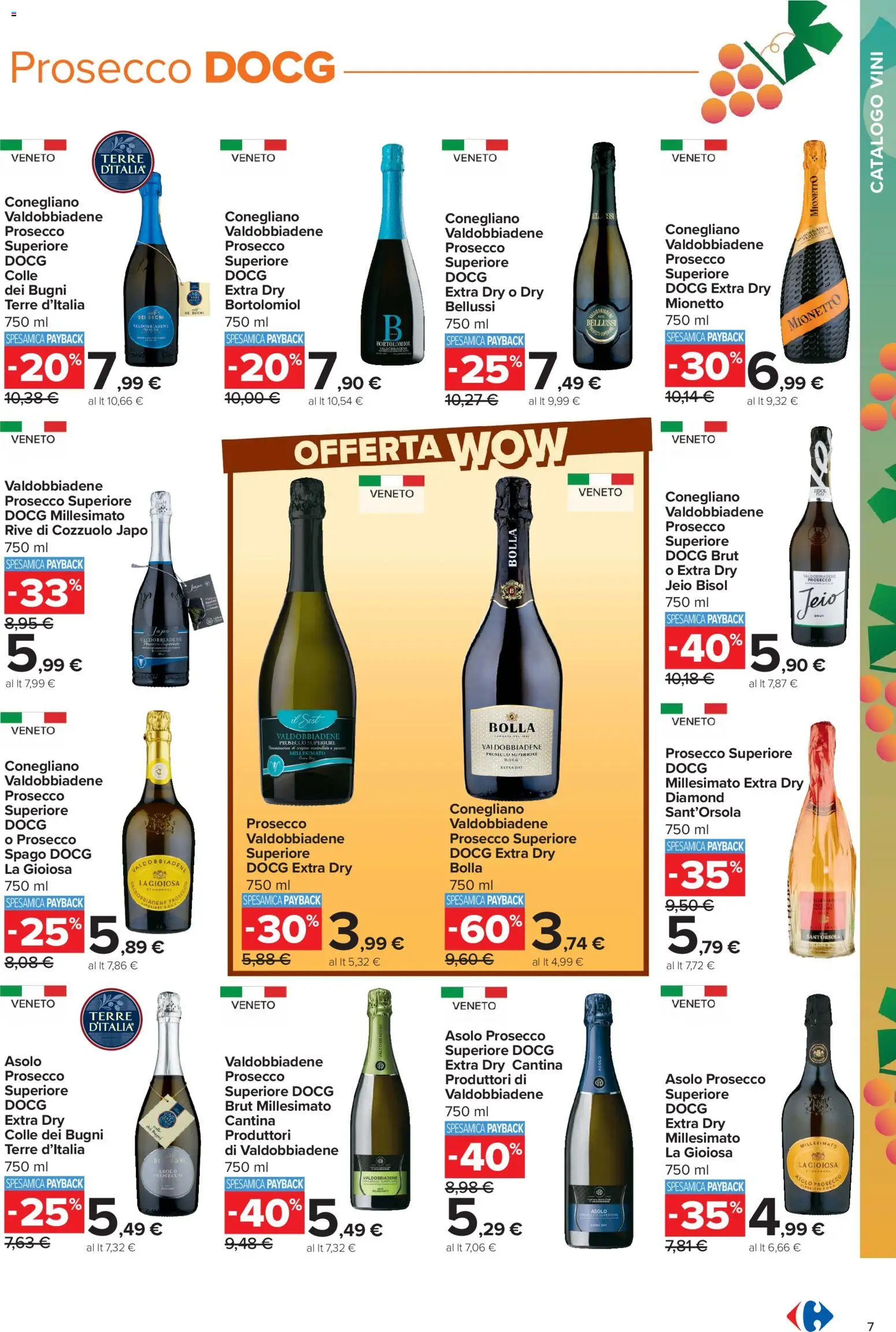Volantino Carrefour del 05/10/2026 | Pagina: 7 | Prodotti: Prosecco, Mionetto Prosecco, Mionetto