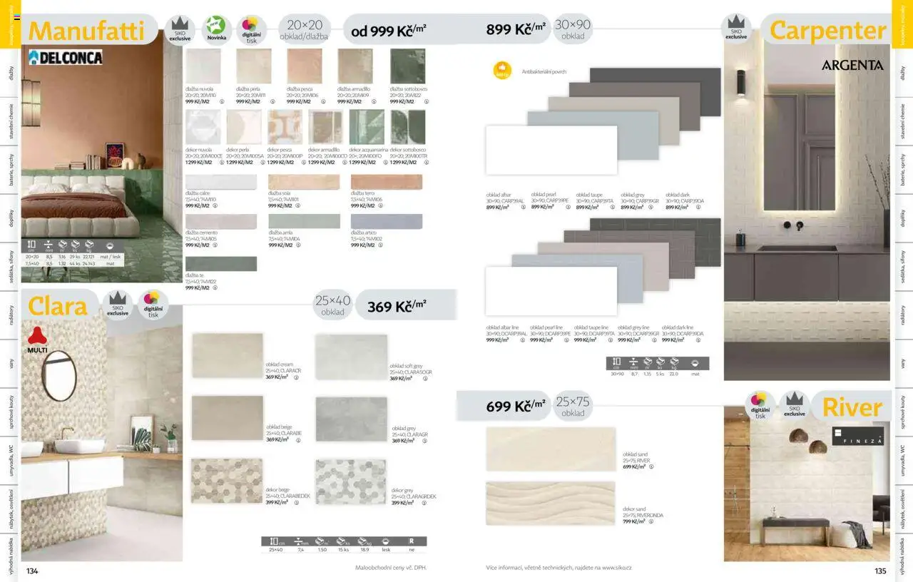 Siko koupelny katalog Koupelny 2025/2026 od 14.10.2025 | Strana: 68 | Produkty: Osvětlení, Dlažba, Perla, Wc