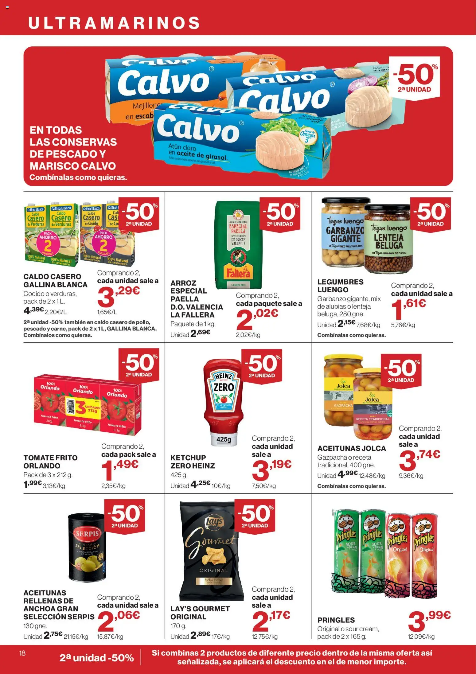 Hipercor catálogo │ válido desde el 15/10/2026 | Página: 18 | Productos: Verduras, Arroz, Legumbres, Sal
