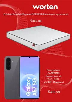 Pré-visualização Worten Promoções válido de 19.05.2026 | Página: 6 | Produtos: Smartphone, Colchão