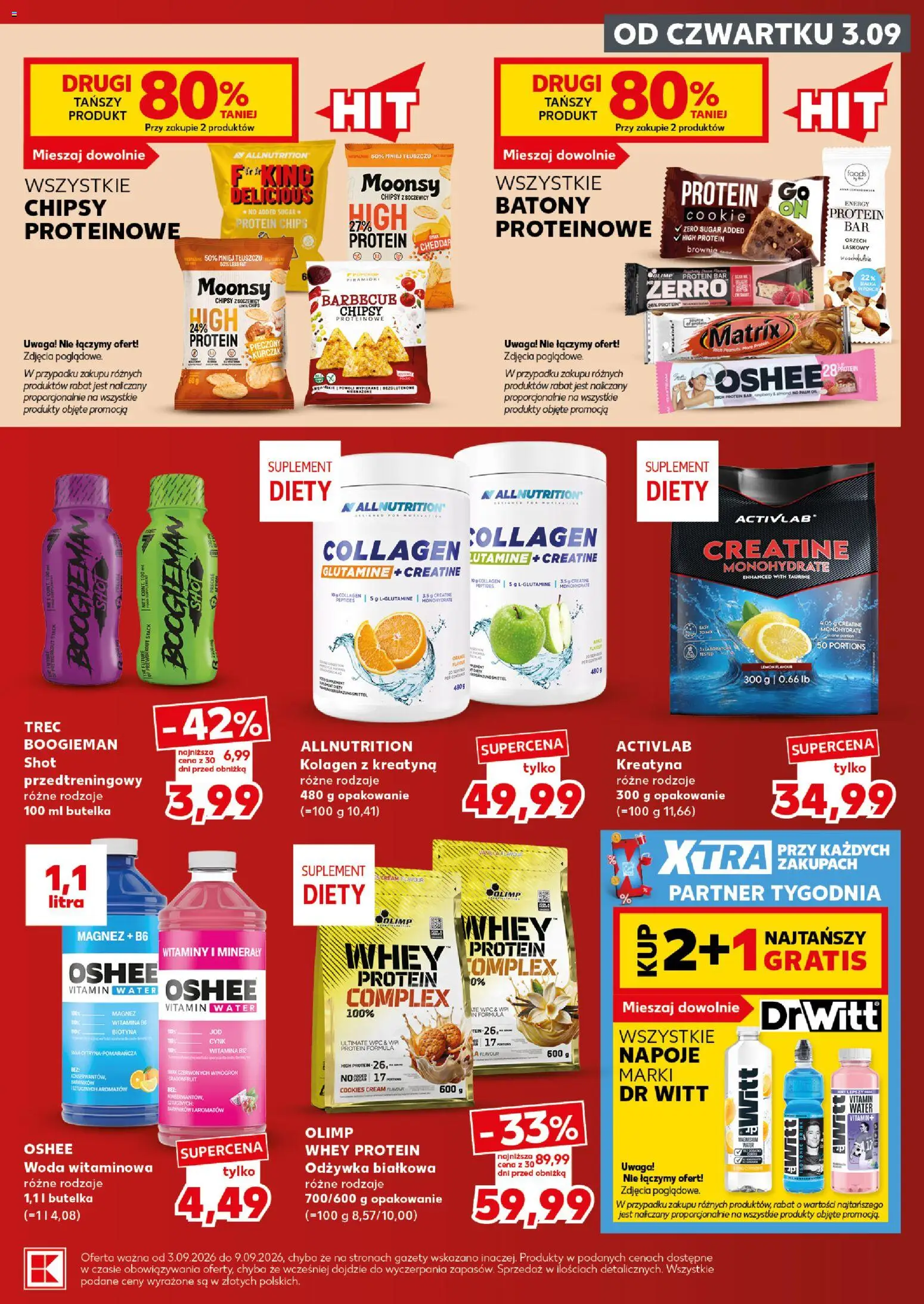 Kaufland Polsko leták - Mocny start od 07.09.2026 | Strana: 21 | Produkty: Cookies, Protein bar, Kolagen, Chipsy