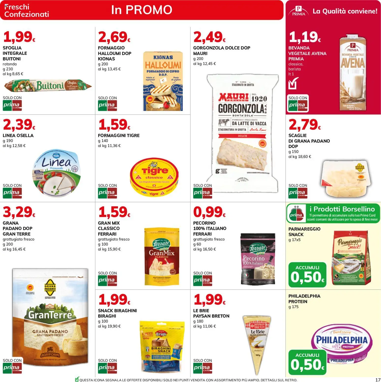 Volantino Basko del 19.05.2026 | Pagina: 17 | Prodotti: Formaggio, Grana Padano, Gorgonzola, Pecorino