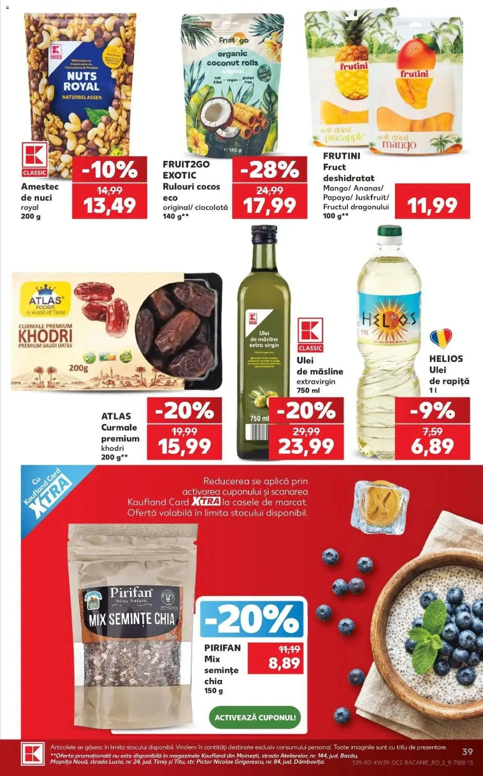 Kaufland Viseu de Sus 23.09.2026 - Revista si Oferta | Pagină: 39 | Produse: Ulei de masline, Ulei, Ciocolată, Curmale