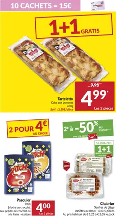 Tarteletto Cake aux pommes 450g, Cake aux pommes 450g - Voorbeeld van een folder van Intermarché, geldig van 18/08/2026 | Pagina: 21 | Producten: Wafels, Brioche, Cake, La