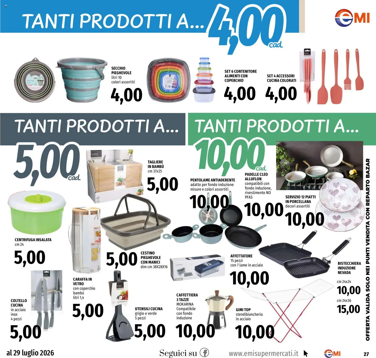 Volantino EMI del 16/07/2026 | Pagina: 27 | Prodotti: Centrifuga, Top, Stendibiancheria, Affettatore