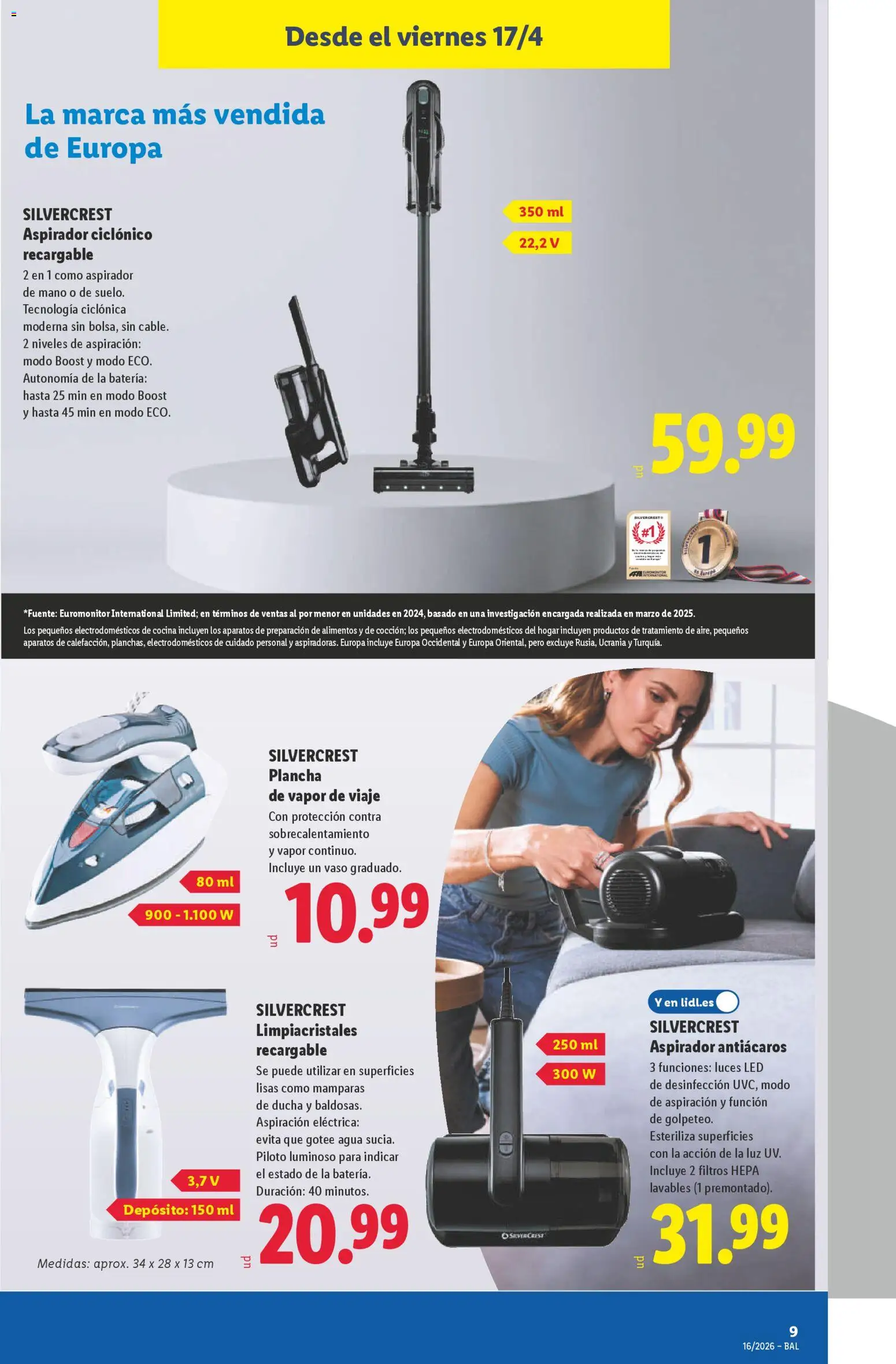 Lidl folleto de bazar │ válido desde el 13.04.2026 | Página: 17 | Productos: Limpiacristales, Κούβα, Batería, Ducha