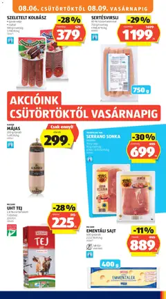 MILSANI UHT TEJ, 2,8 % zsírtartalom, 1l/doboz, 225 Ft/l, 320455 - amely érvényes a következő dátumtól: 2026.08.06. | Oldal: 19