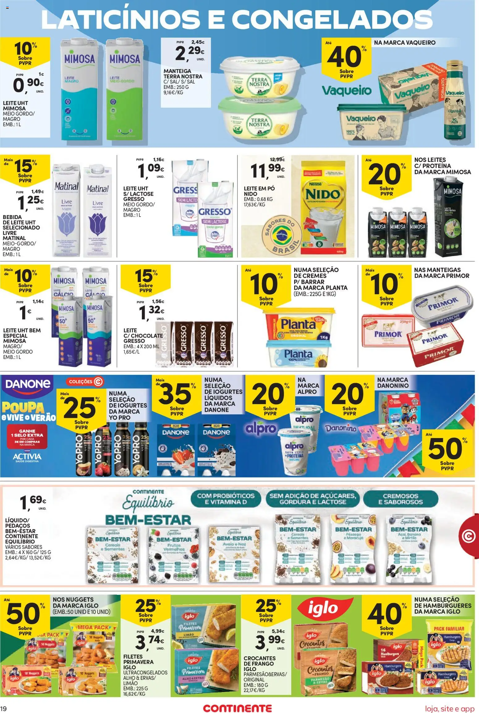 Continente Semanal Continente Bom Dia │ válido de 09.06.2026 | Página: 19 | Produtos: Banana, Cereais, Nuggets, Proteina