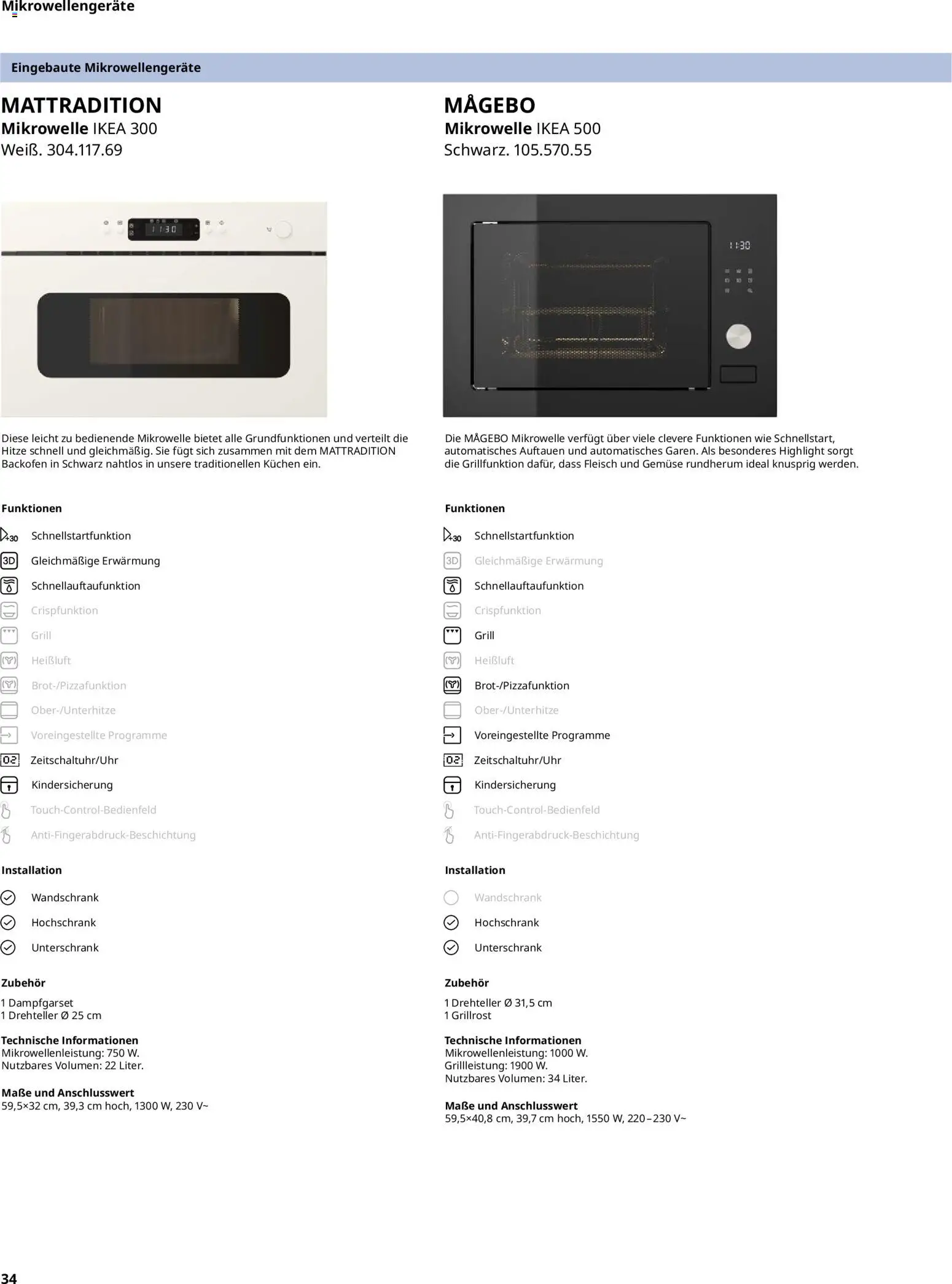 Ikea Elektrogeräte – gültig ab 02.01.2026 | Seite: 34 | Produkte: Grill, Hochschrank, Gemüse, Fleisch