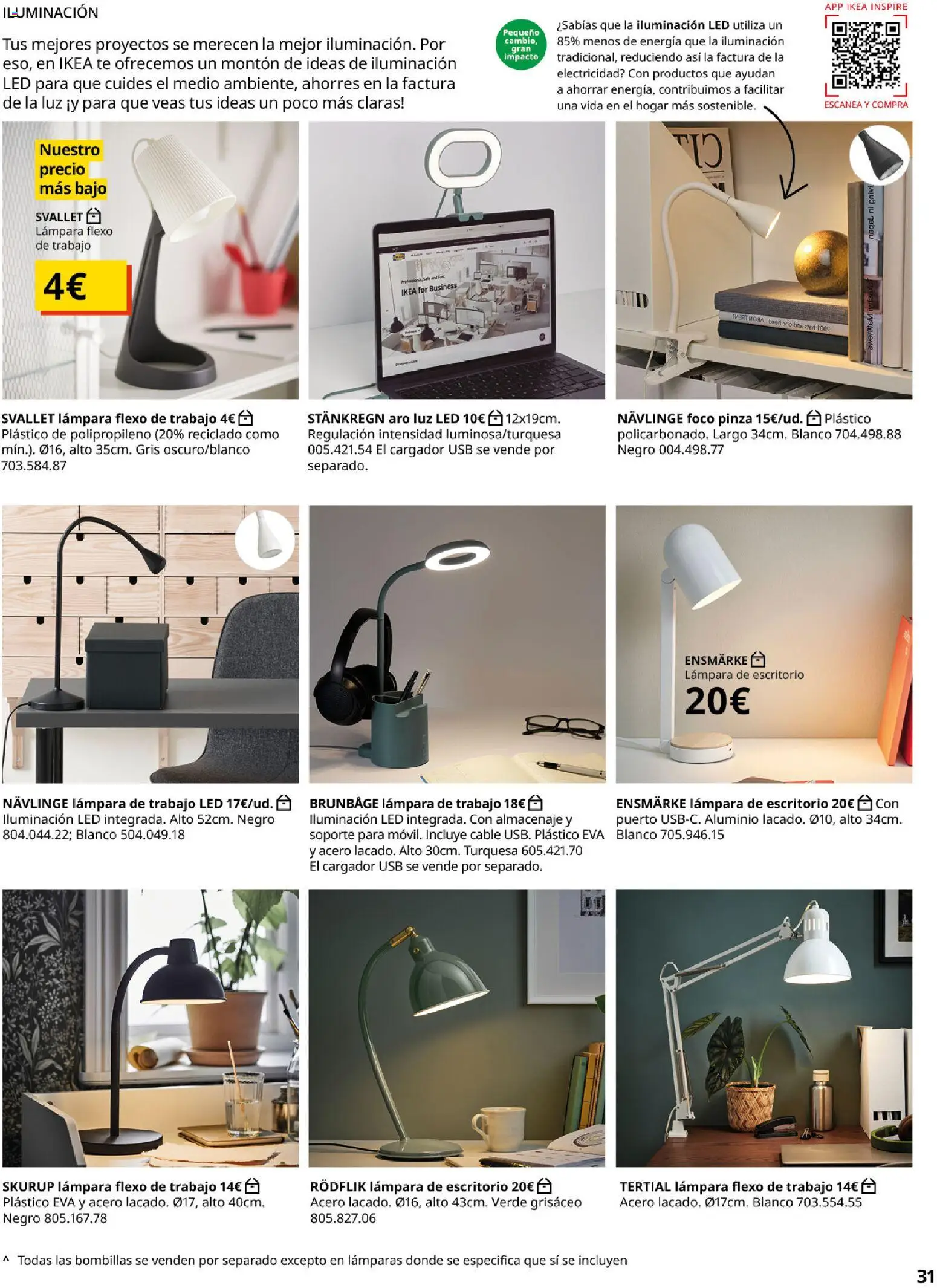 Catálogo IKEA Oficina en casa │ válido desde el 01.02.2026 | Página: 31 | Productos: Galette de chaise, Almacenaje, Απορρυπαντικό ρούχων σε σκόνη, Lámpara