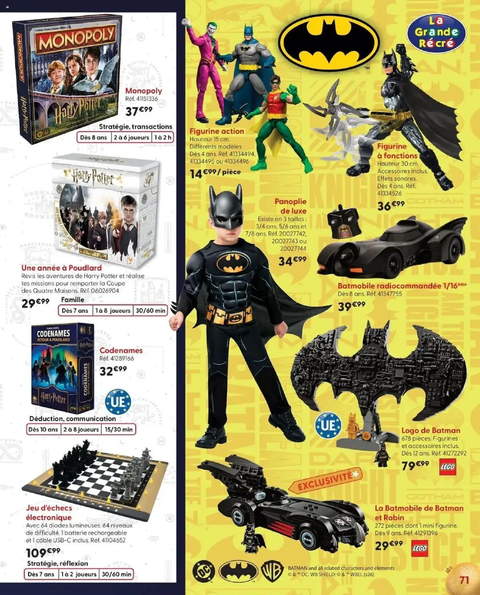 La Grande Récré - LE NOËL DE TOUTES LES PASSIONS à partir du 14/10/2026 - promo en ligne | Page: 71 | Produits: Légo, Figurine, Câble, Figurines