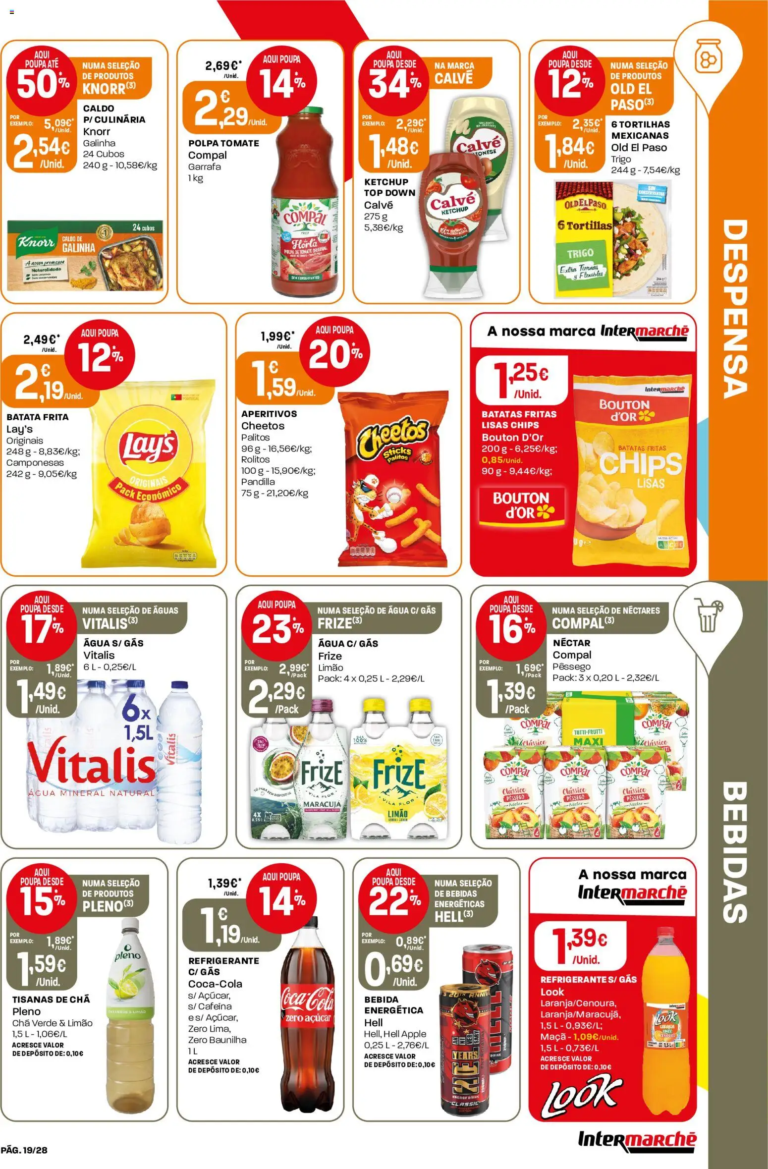 Intermarché folheto Contact │ válido de 29/10/2026 | Página: 19 | Produtos: Top, Batata frita, Caldo, Água mineral