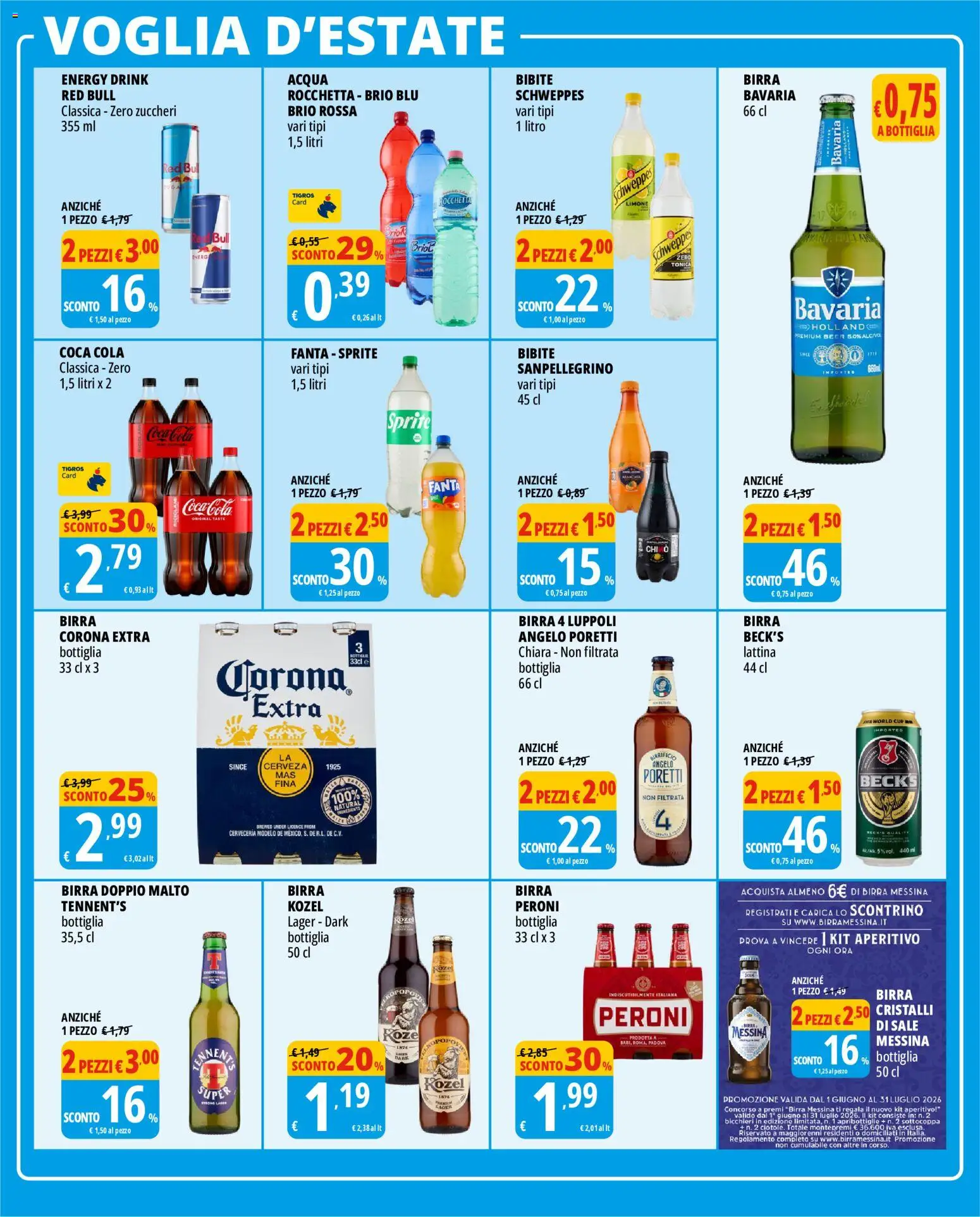 Volantino Tigros del 15/07/2026 | Pagina: 13 | Prodotti: Sale, Birra messina, Fanta, Aperitivo