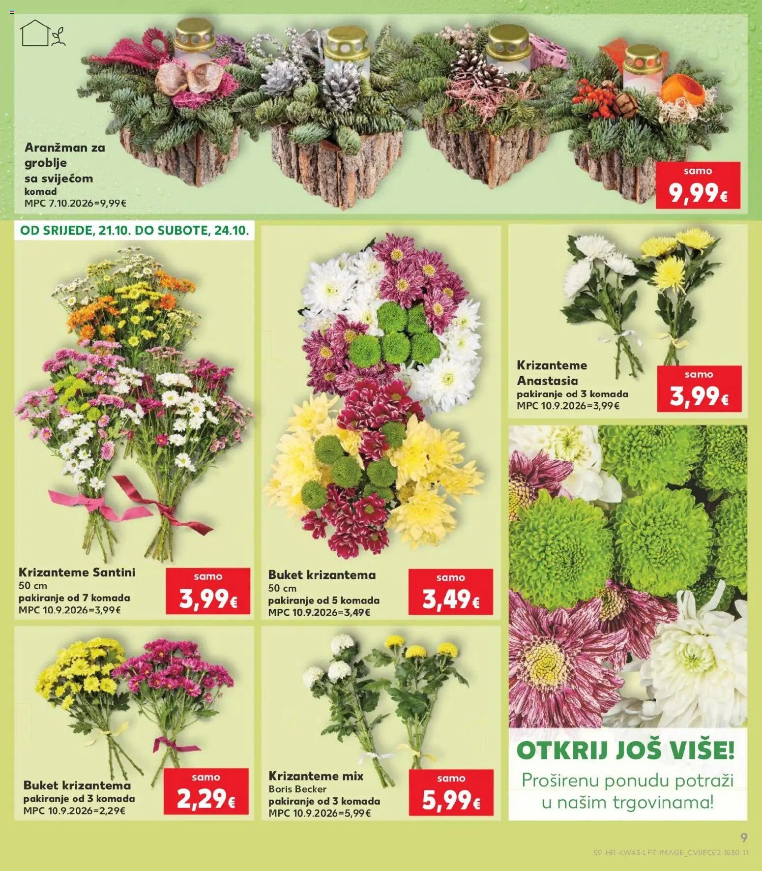 Kaufland katalog | vrijedi od 21.10.2026 | Stranica: 9 | Proizvodi: Buket