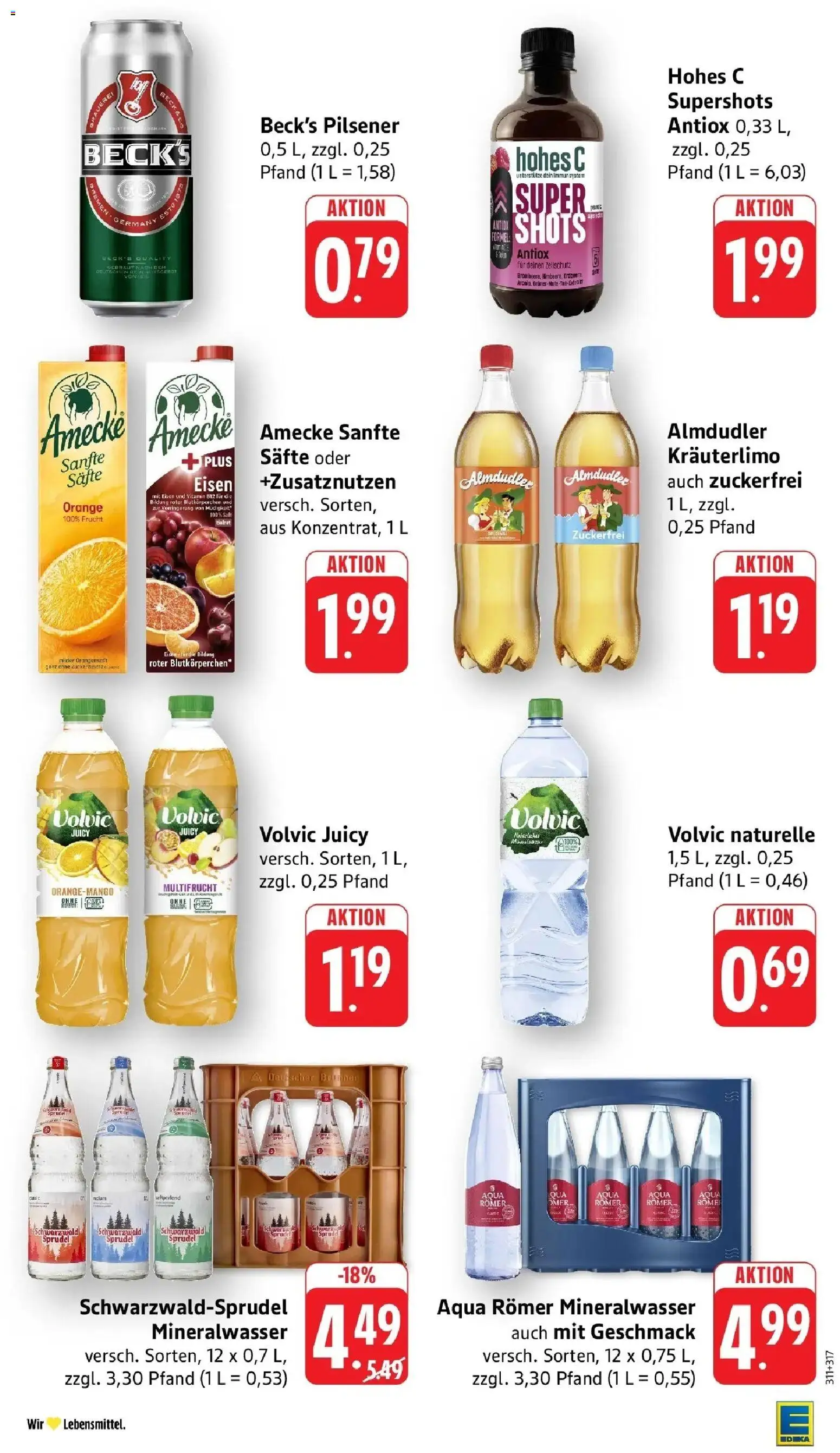 Edeka Prospekt Stuttgart-Zuffenhausen (ab 14.09.2026) » Angebote Online | Seite: 22 | Produkte: Orangensaft, Mineralwasser, Saft, Volvic