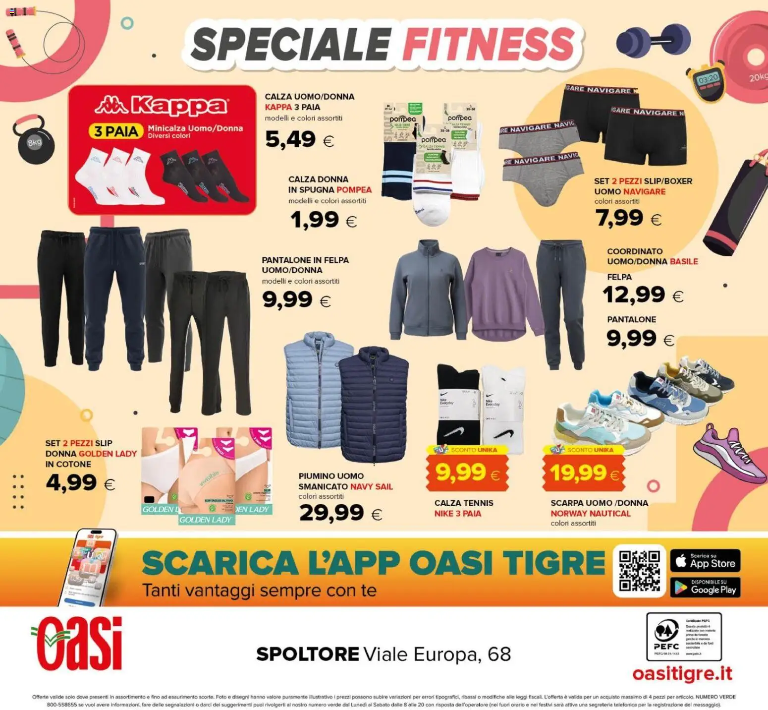 Volantino Oasi del 25/09/2026 | Pagina: 24 | Prodotti: Tè, Felpa, Smanicato, Slip