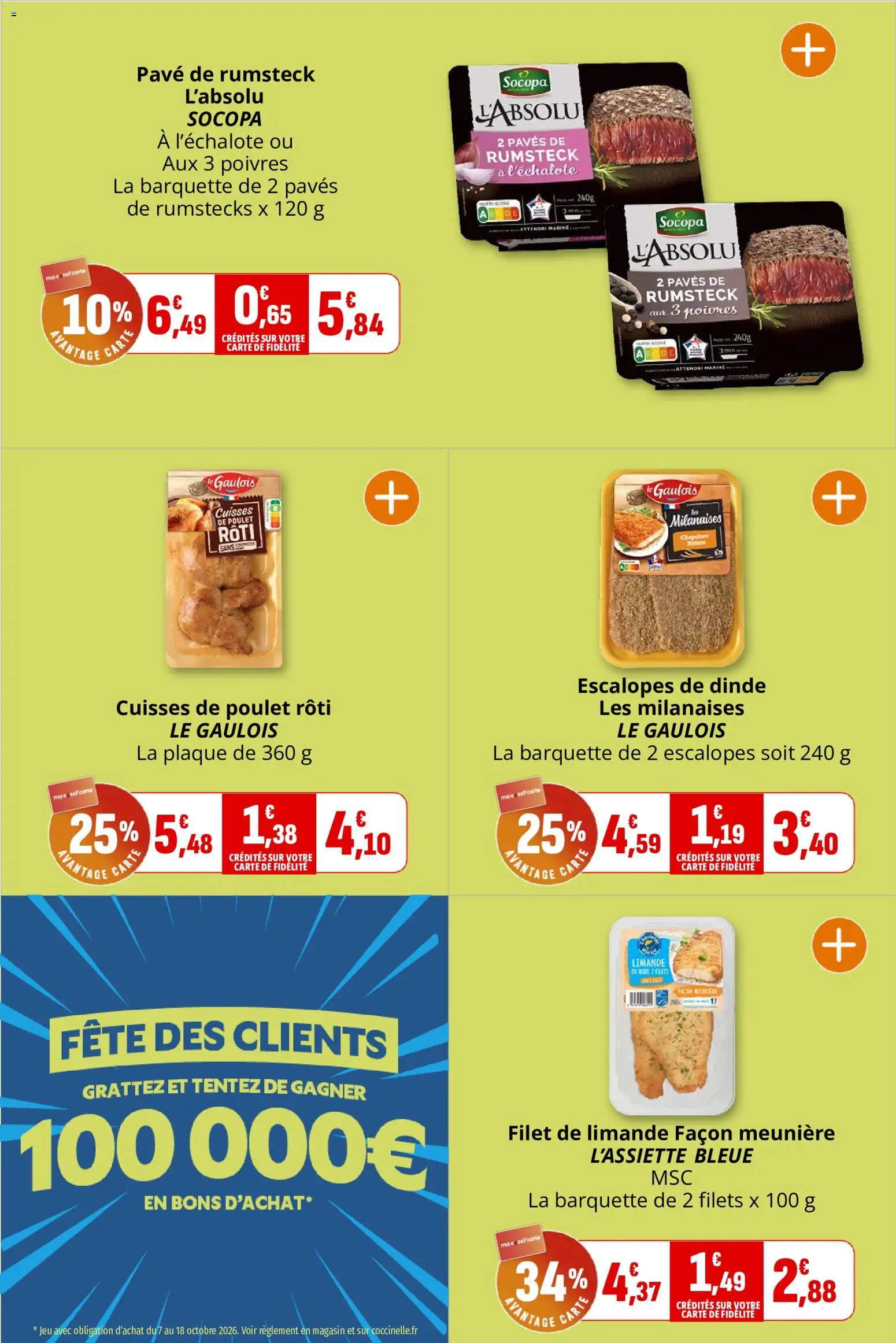 {H1} | Page: 8 | Produits: Cuisses de poulet, Poulet, Rumsteck, Escalopes de dinde
