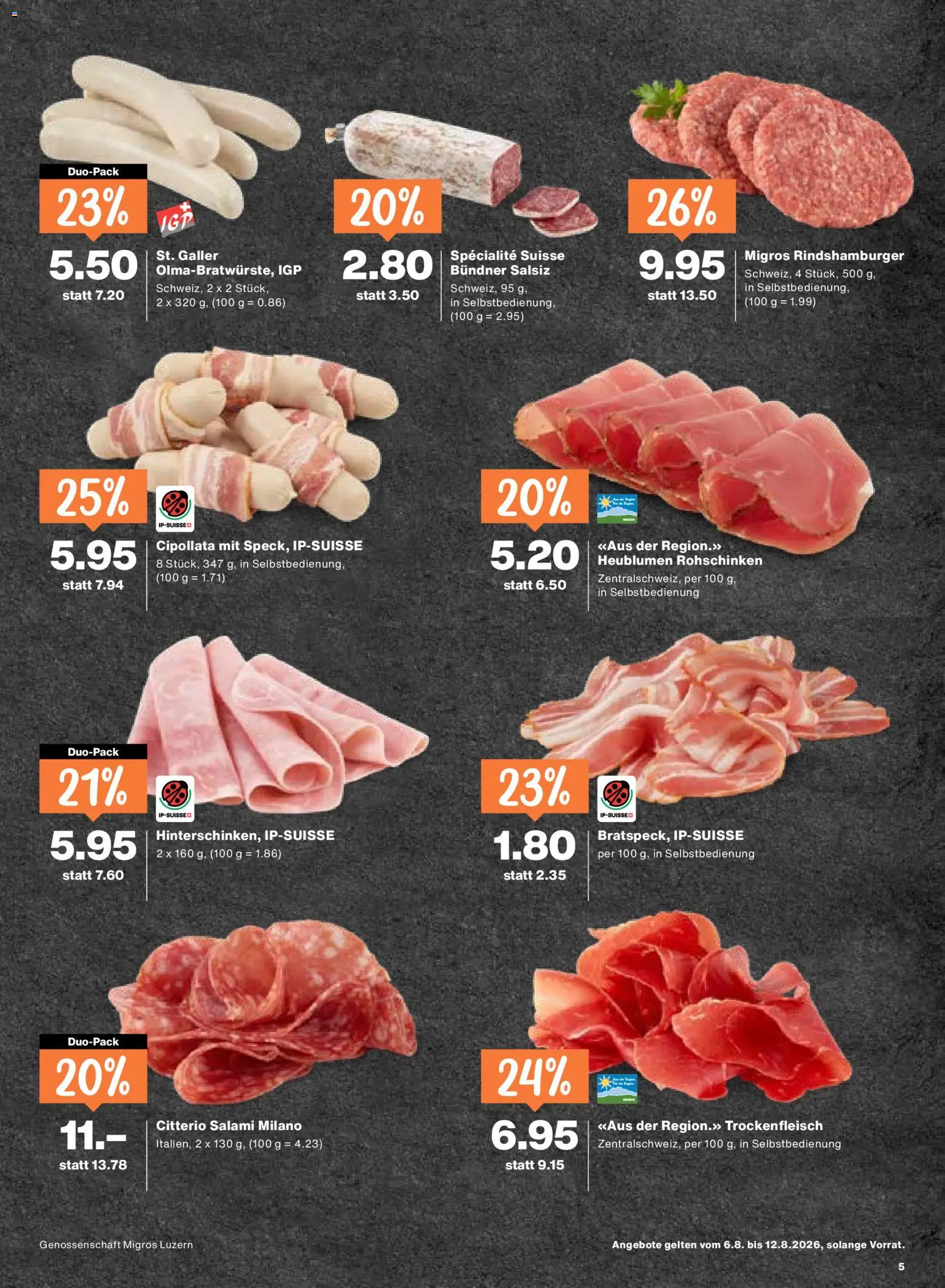 Migros aktionen – gültig ab 06.08.2026 | Seite: 5 | Produkte: Salami