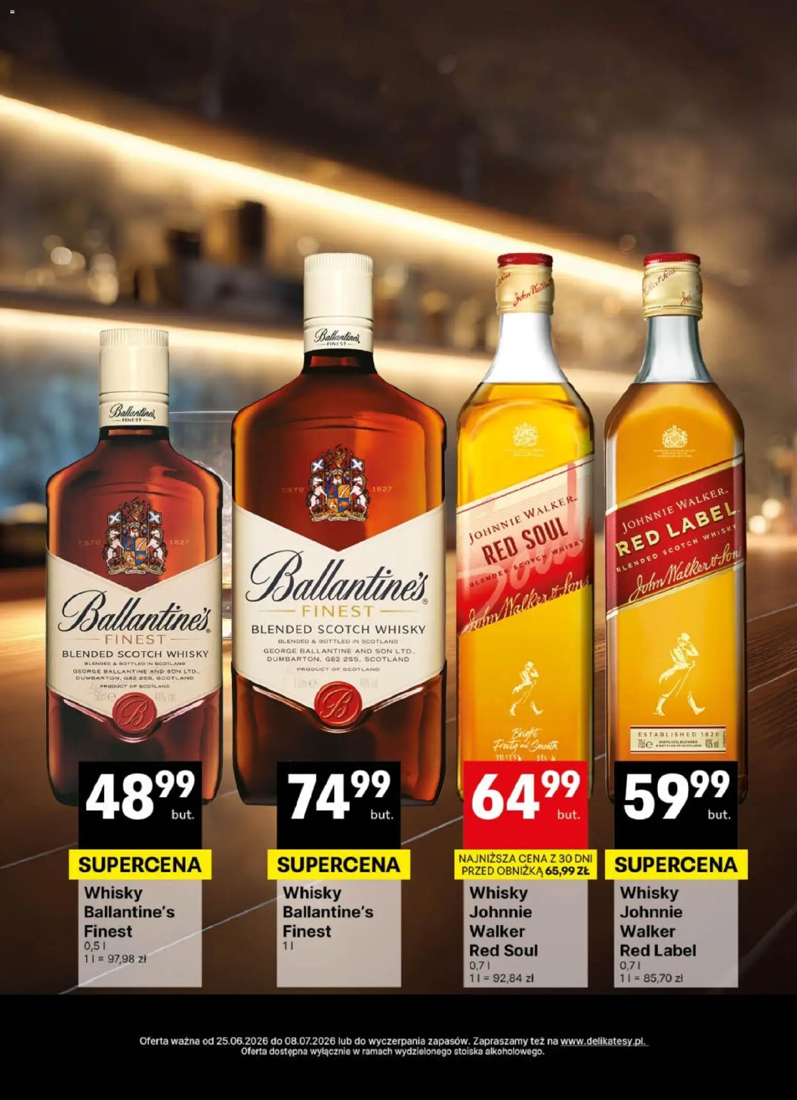 Delikatesy Centrum gazetka - DeliBarek od 25.06.2026 | Strona: 15 | Produkty: Red label, Whisky