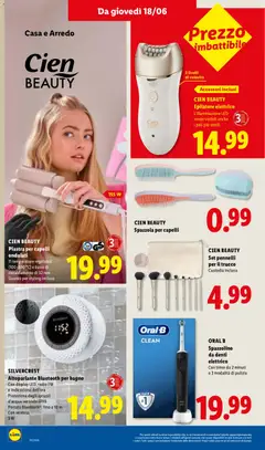 Anteprima del volantino CIEN BEAUTY Epilatore elettrico, L'illuminazione LED rende visibili anche i peli più sottili valido a partire dal 18.06.2026 | Pagina: 28